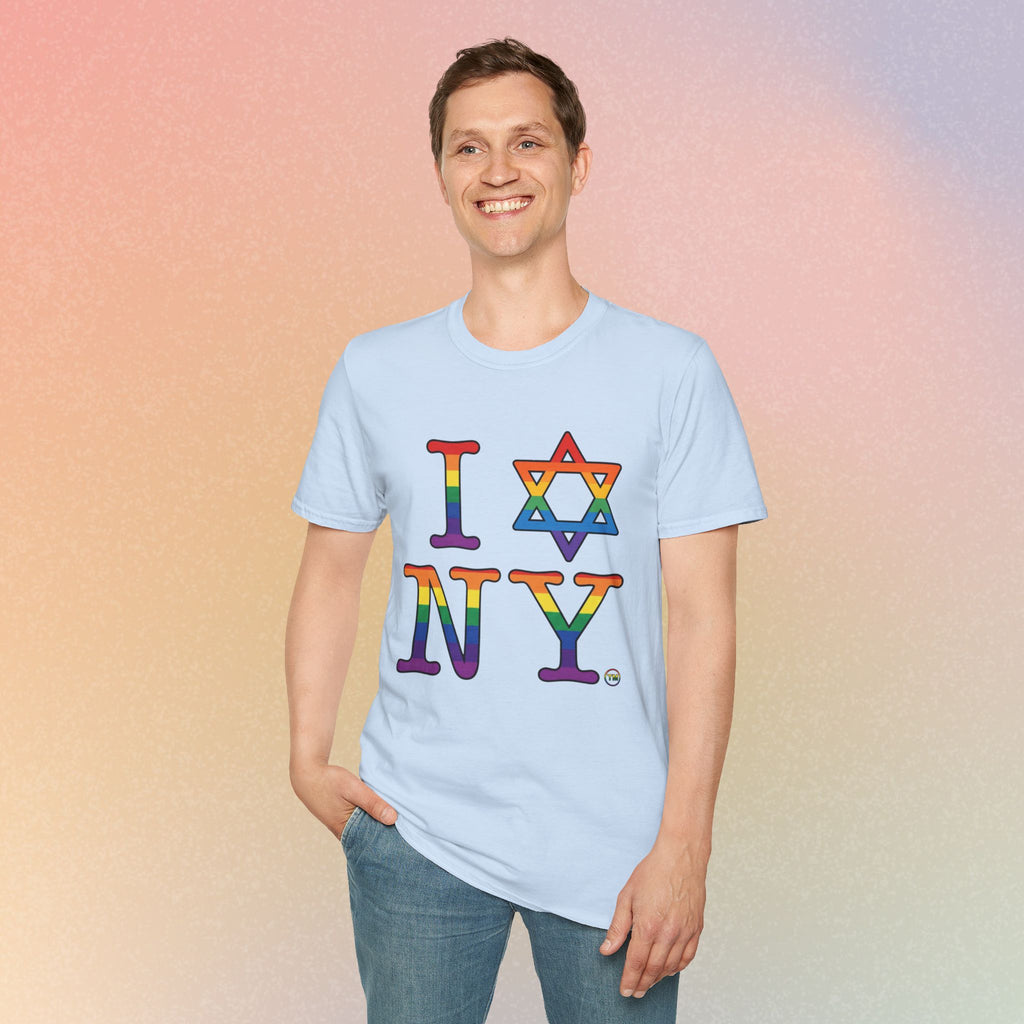 I Love NY Jewish Star LGBTQ Pride Unisex Softstyle T-Shirt