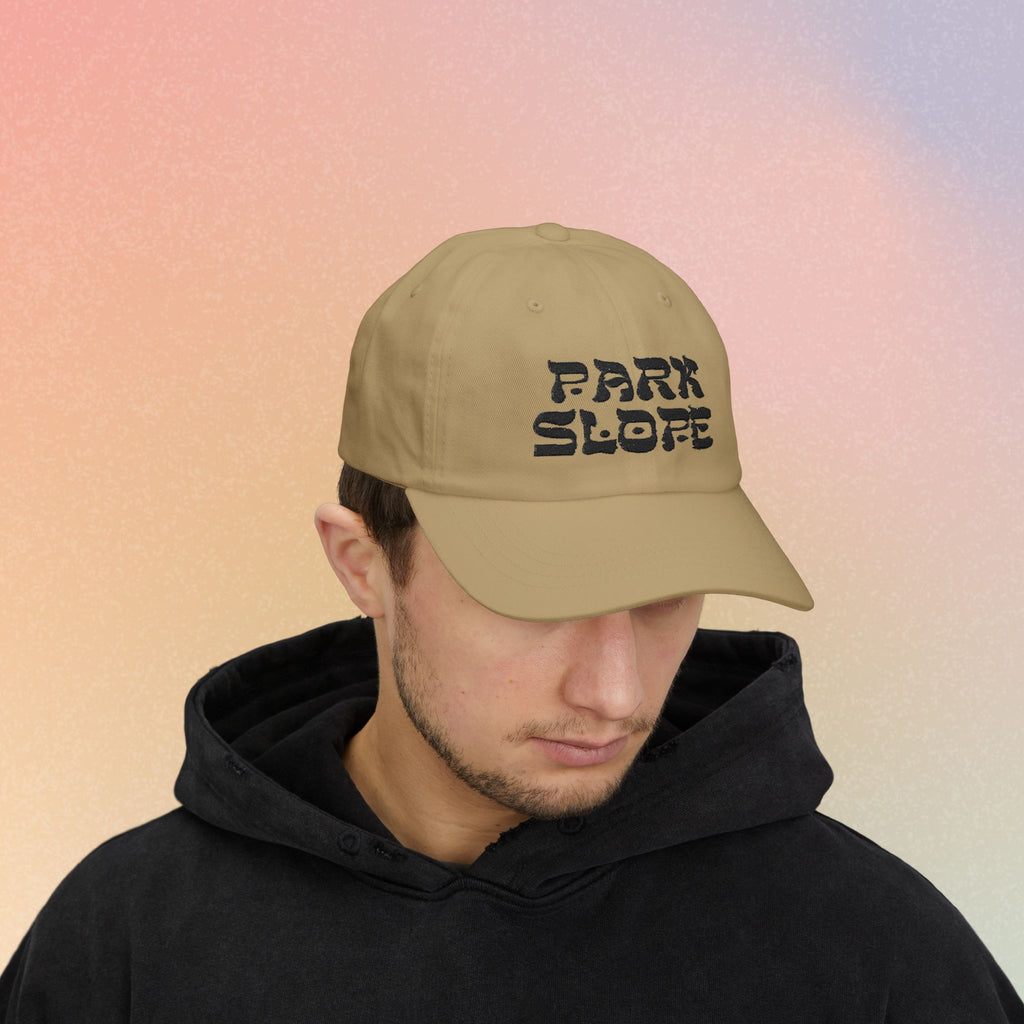 Park Slope Hebrew Font Baseball Cap | NYC Jewish Pride (Light Colors)