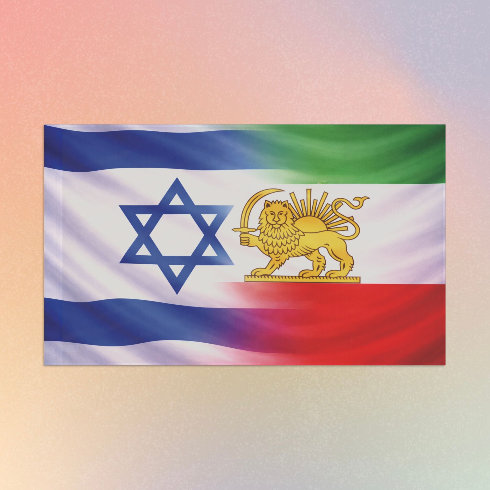 Persian-Israeli Flag | Lightweight One Sided Solidarity Banner