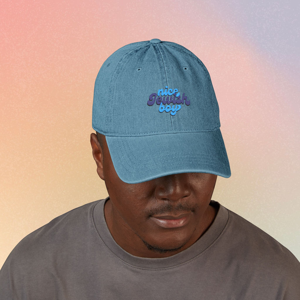 Nice Jewish Boy Embroidered Denim Baseball Hat