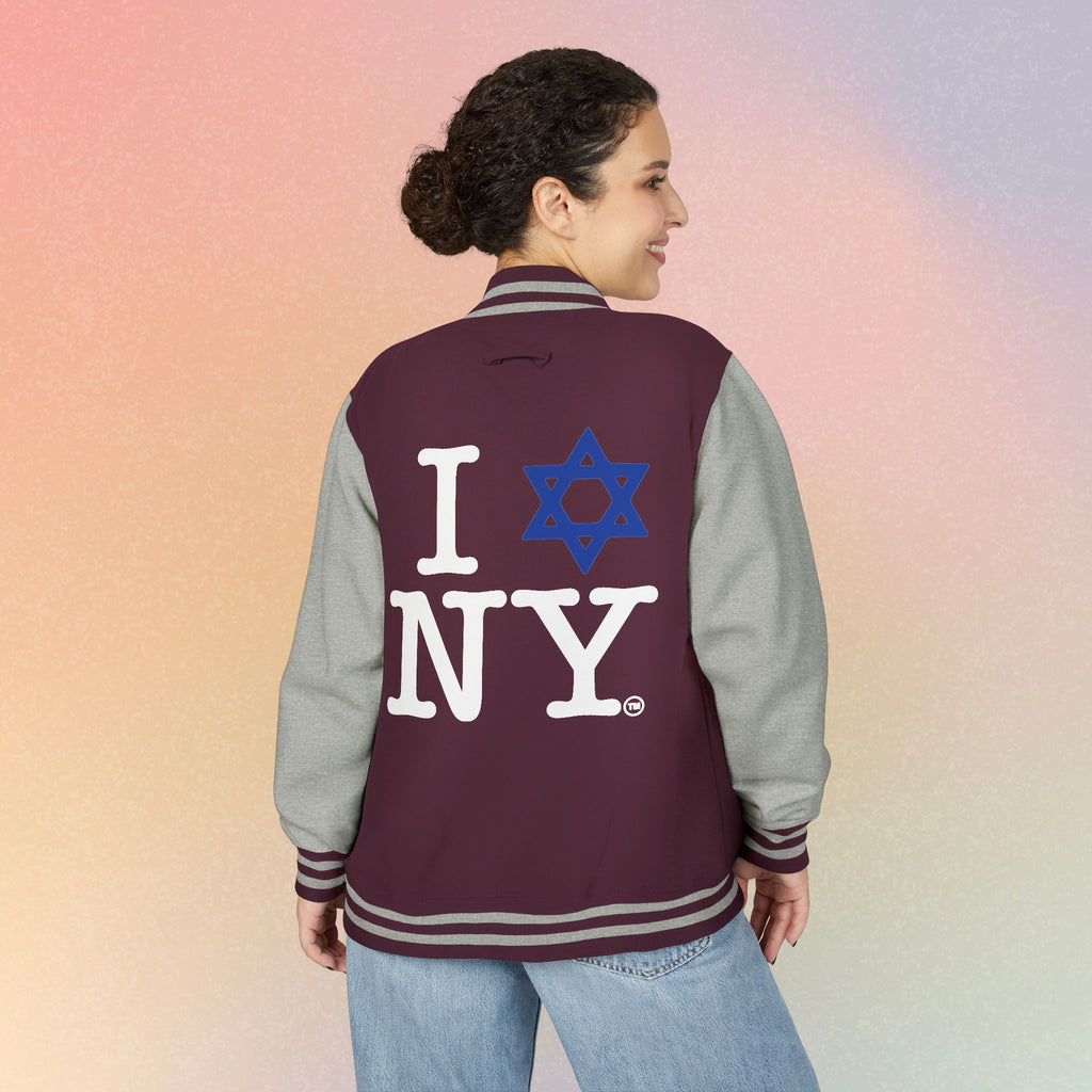 I NY Star of David Letterman Jacket | Jewish New York Varsity Jacket