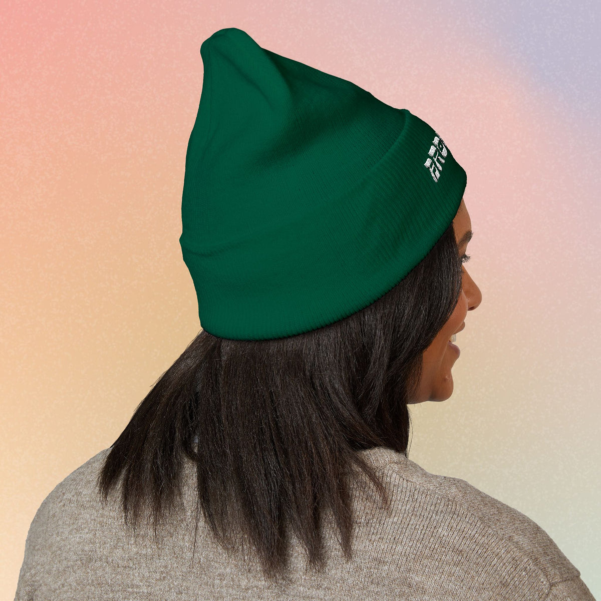 Brooklyn Hebrew Style Font Classic Cuffed Beanie (Embroidery)