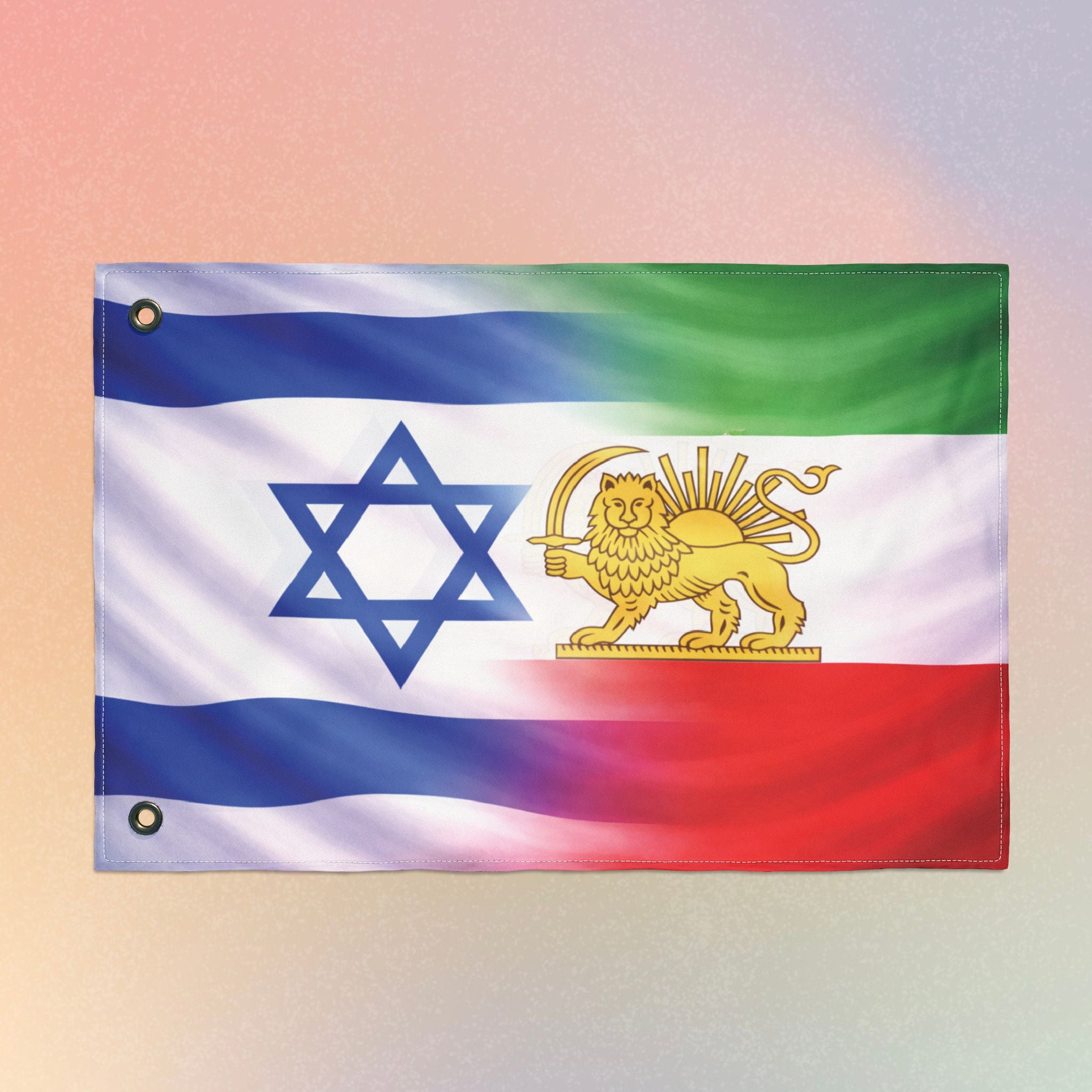 Persian-Israeli Double-Sided Flag - Solidarity Banner