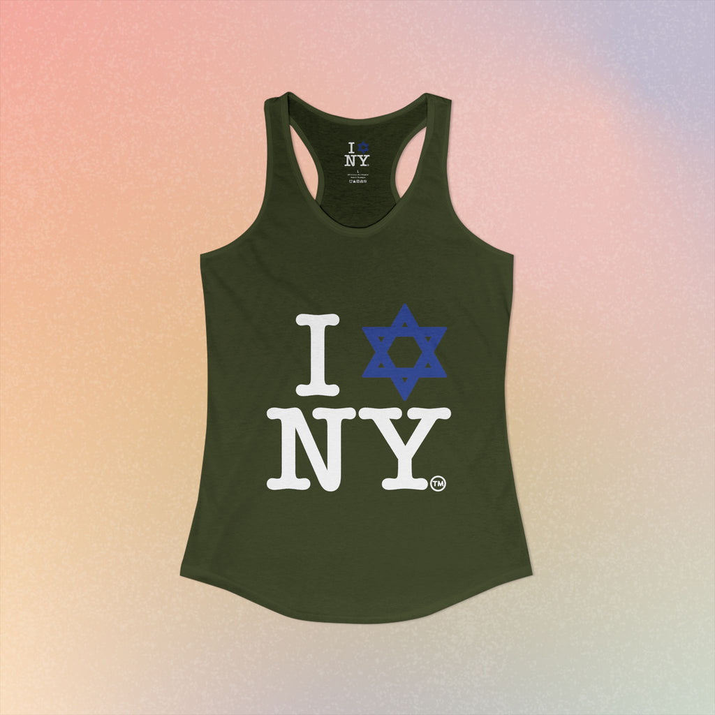 I Love NY Jewish Star Women's Ideal Racerback Tank