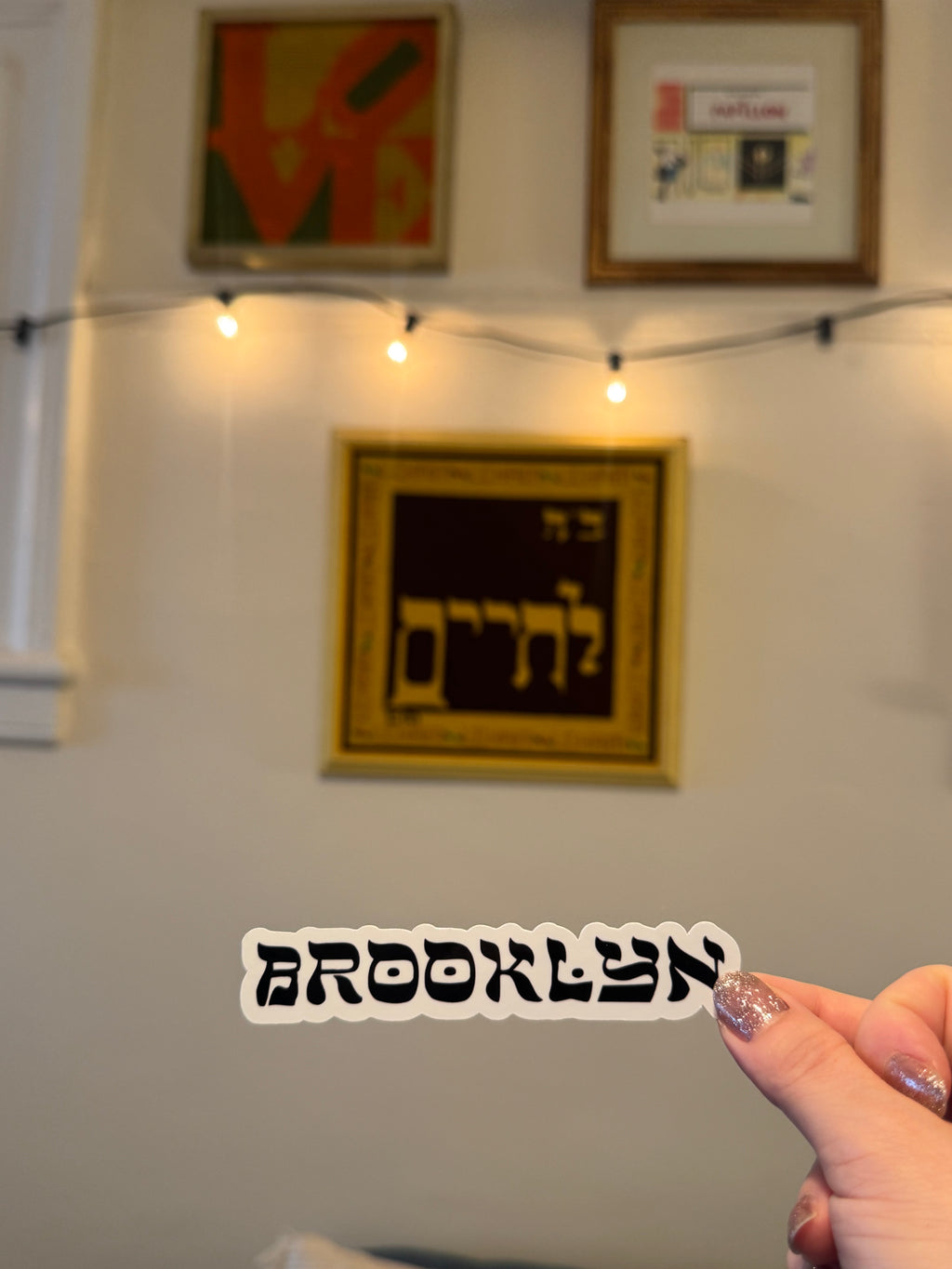 Brooklyn Hebrew Font Sticker