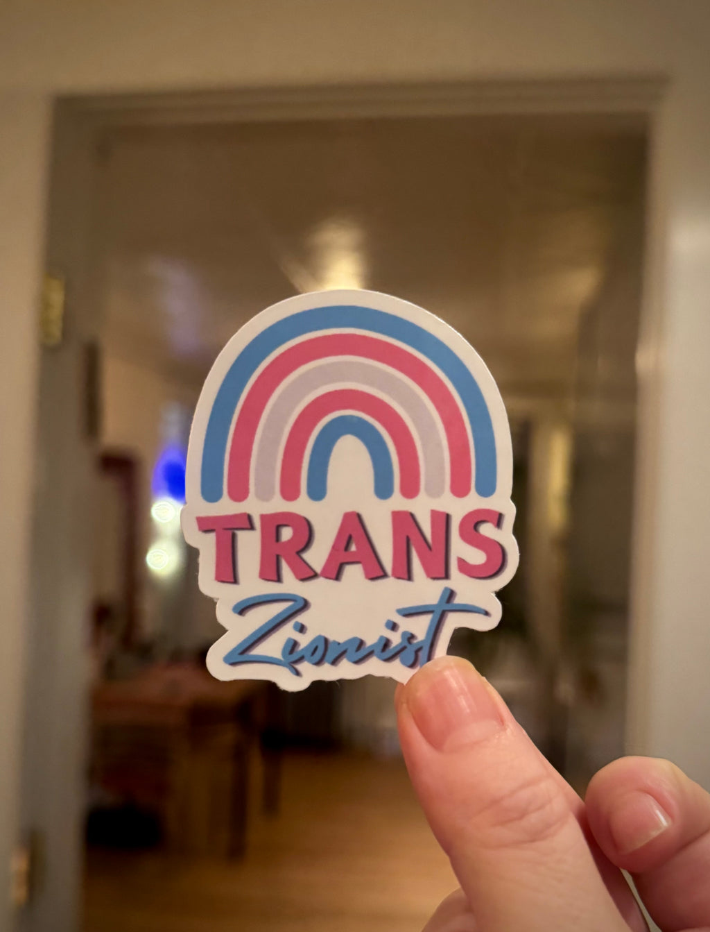 Trans Zionist Sticker
