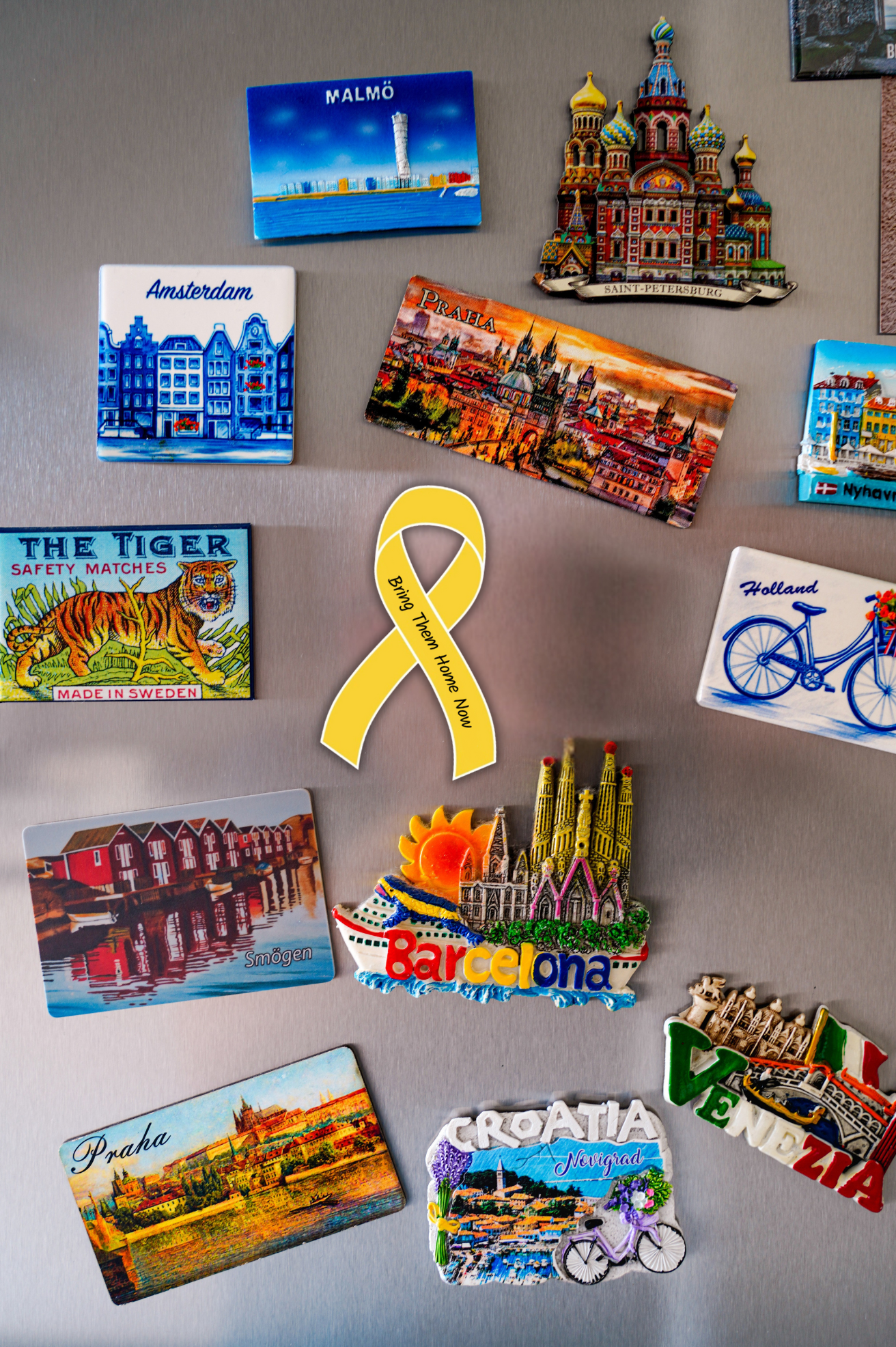 Bring Them Home Now Yellow Ribbon MAGNET