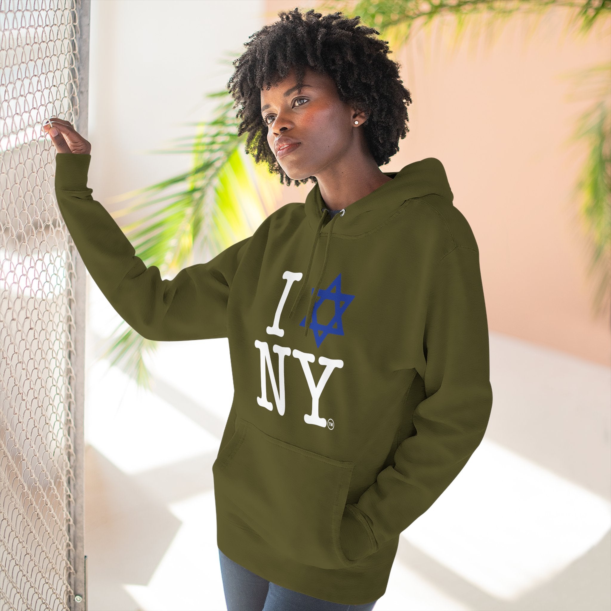 I Love NY Jewish Star Hoodie | Jewish New York Pride