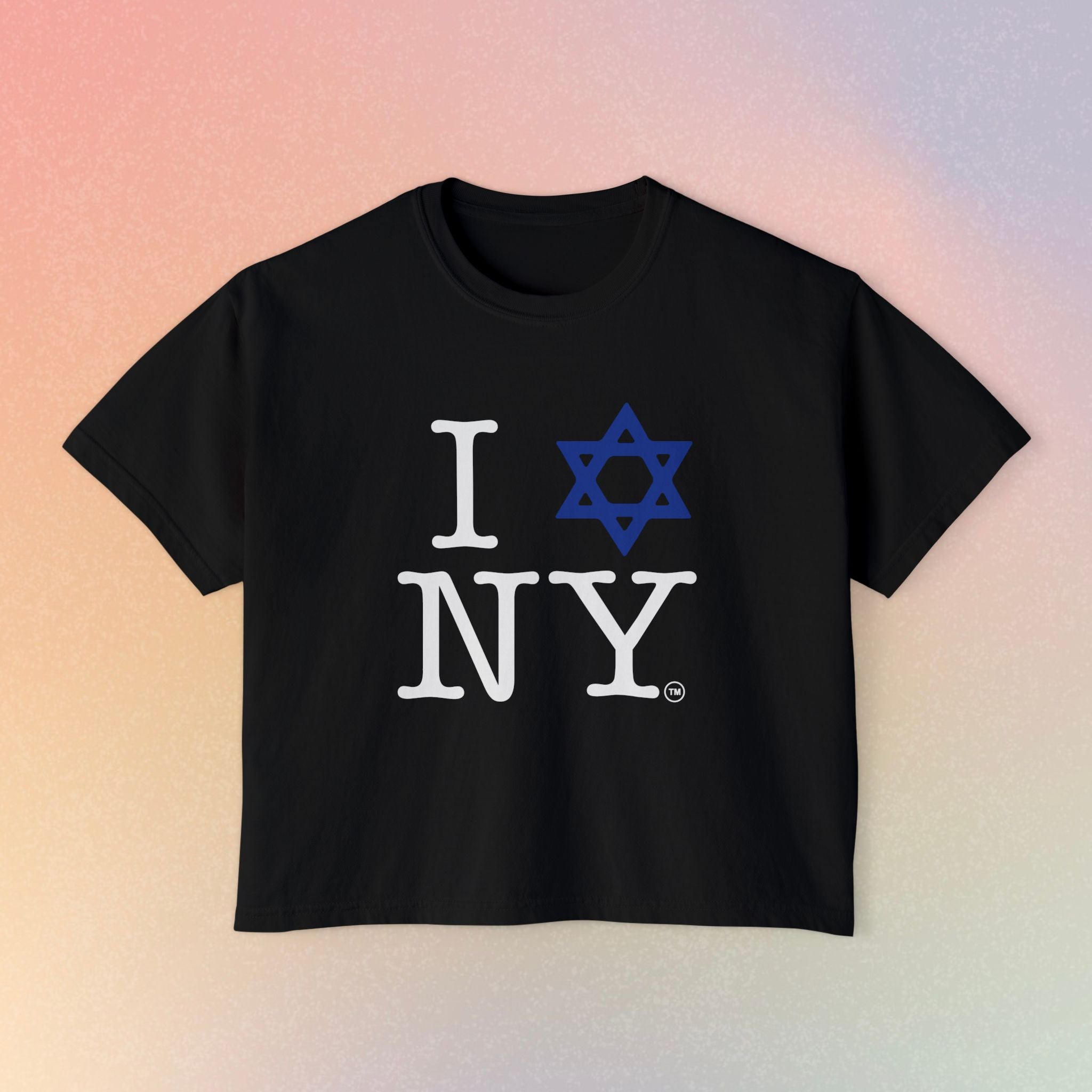 I Love NY Jewish Star Women's Boxy Tee — Jewish New York Pride T‑Shirt