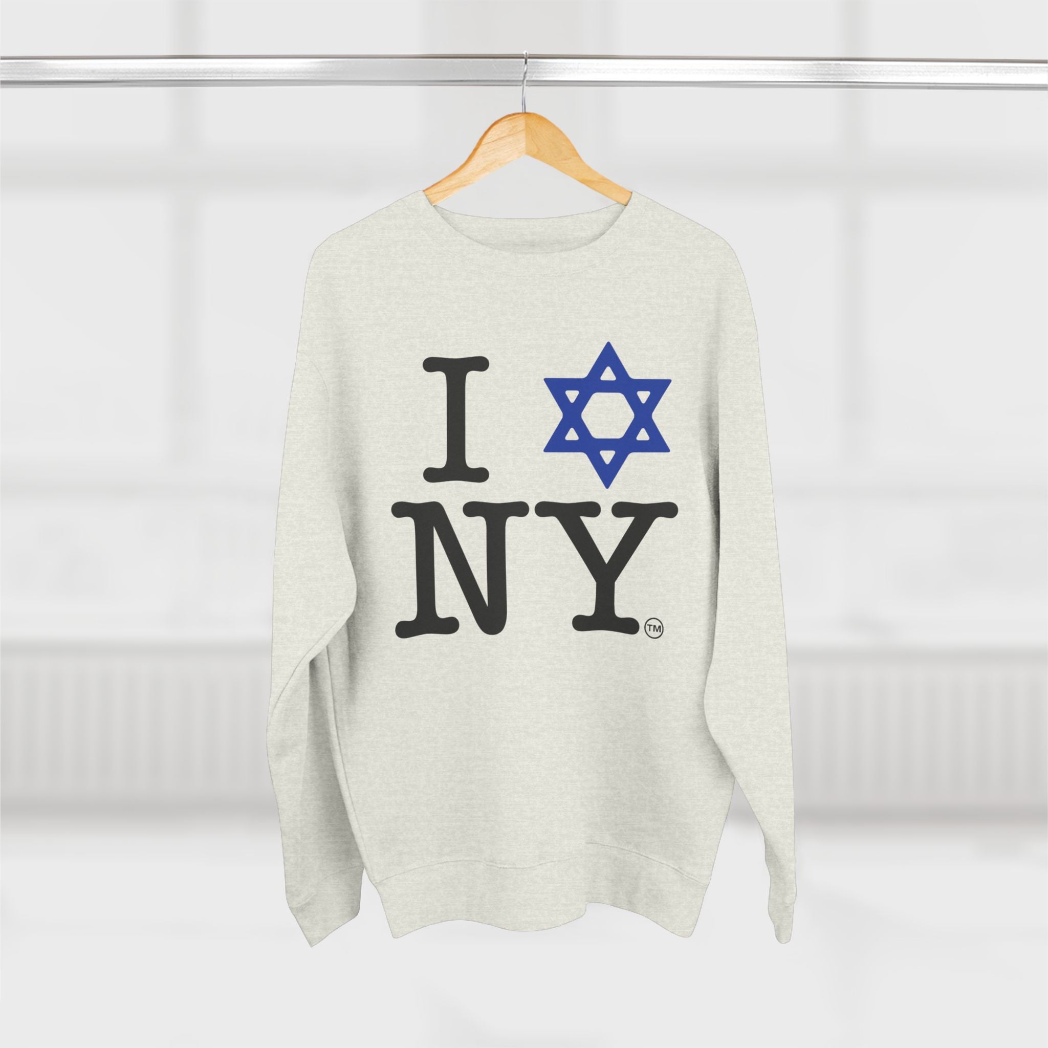 I Love Jewish Star NY Sweatshirt | Jewish New York Pride Crewneck