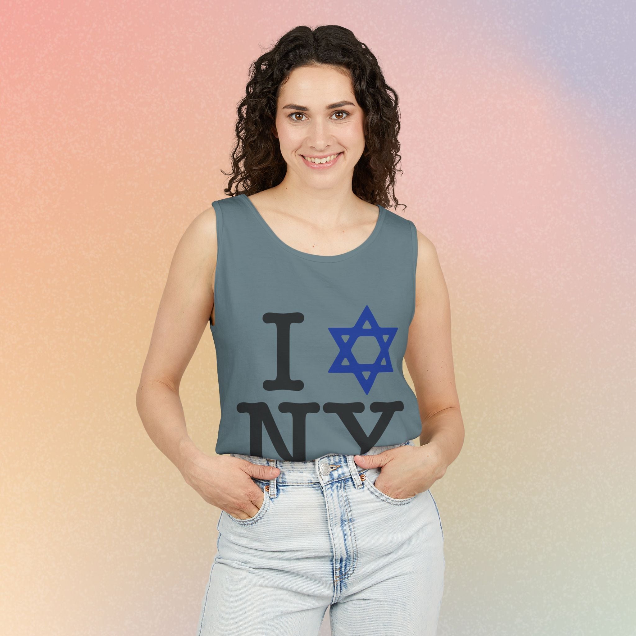 I Love NY Jewish Star Tank Top — Jewish NYC Pride Israel Love Sleeveless Tee