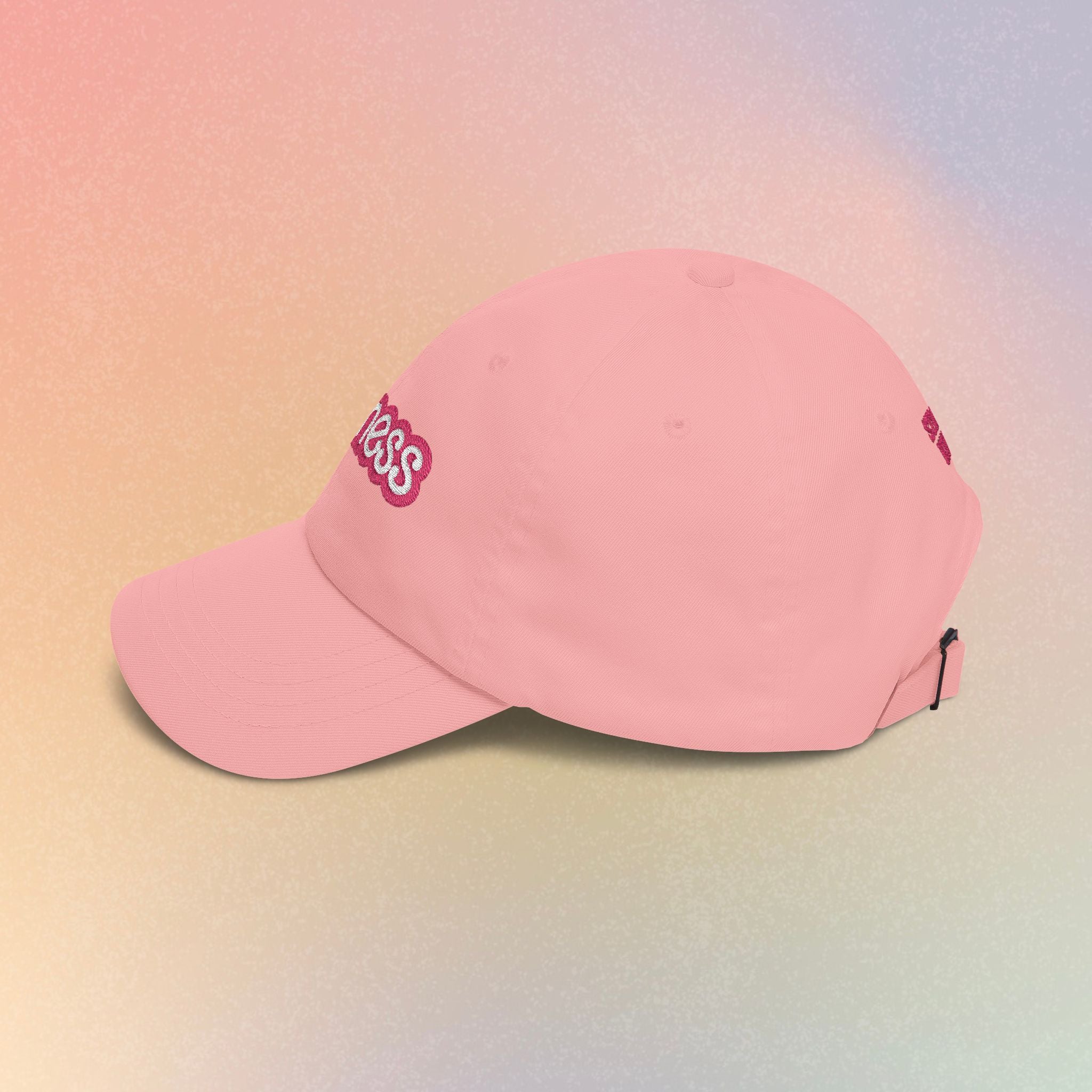 Zioness Embroidered Baseball Cap – Pink Barbie Font Jewish Pride Baseball Hat