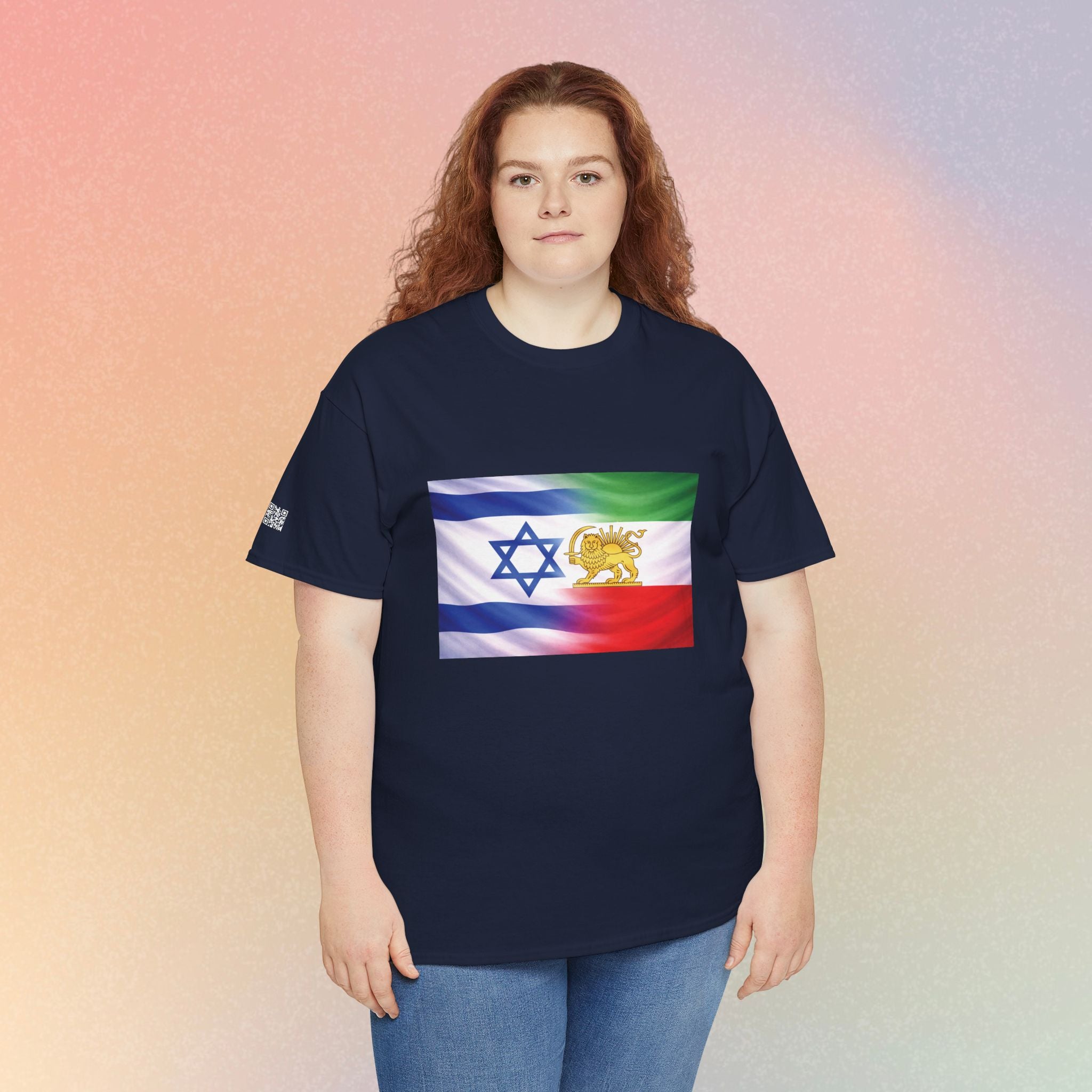 Israeli Persian Lion Flag T Shirt - Israel Persian Jewish Pride Tee