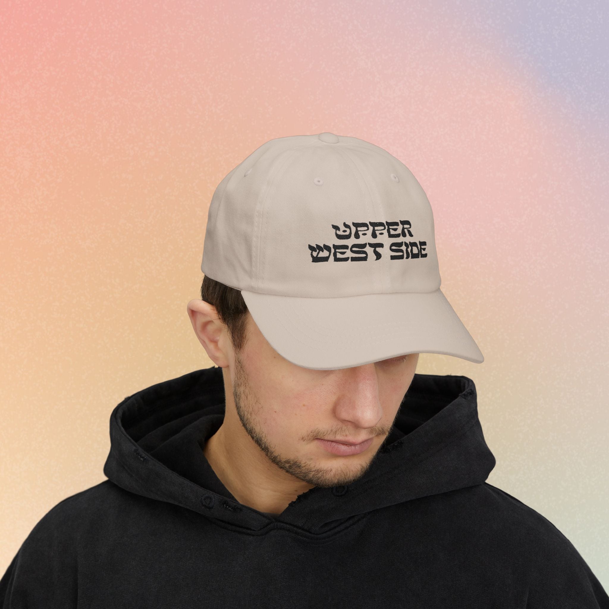 Upper West Side Hebrew Font Baseball Cap | NYC Jewish Pride (Light Colors)