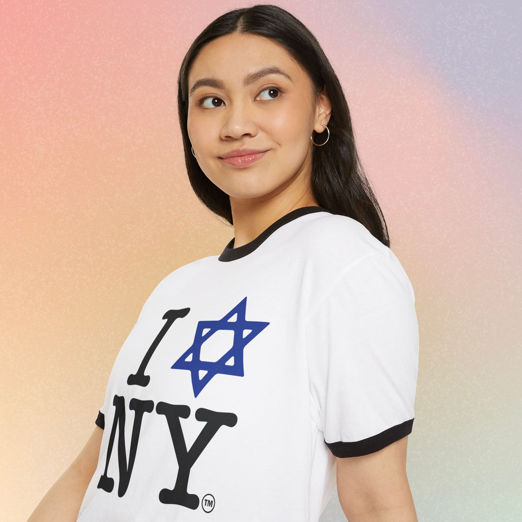 I Love NY Jewish Star T-Shirt | Ringer Tee, Jewish New York Pride