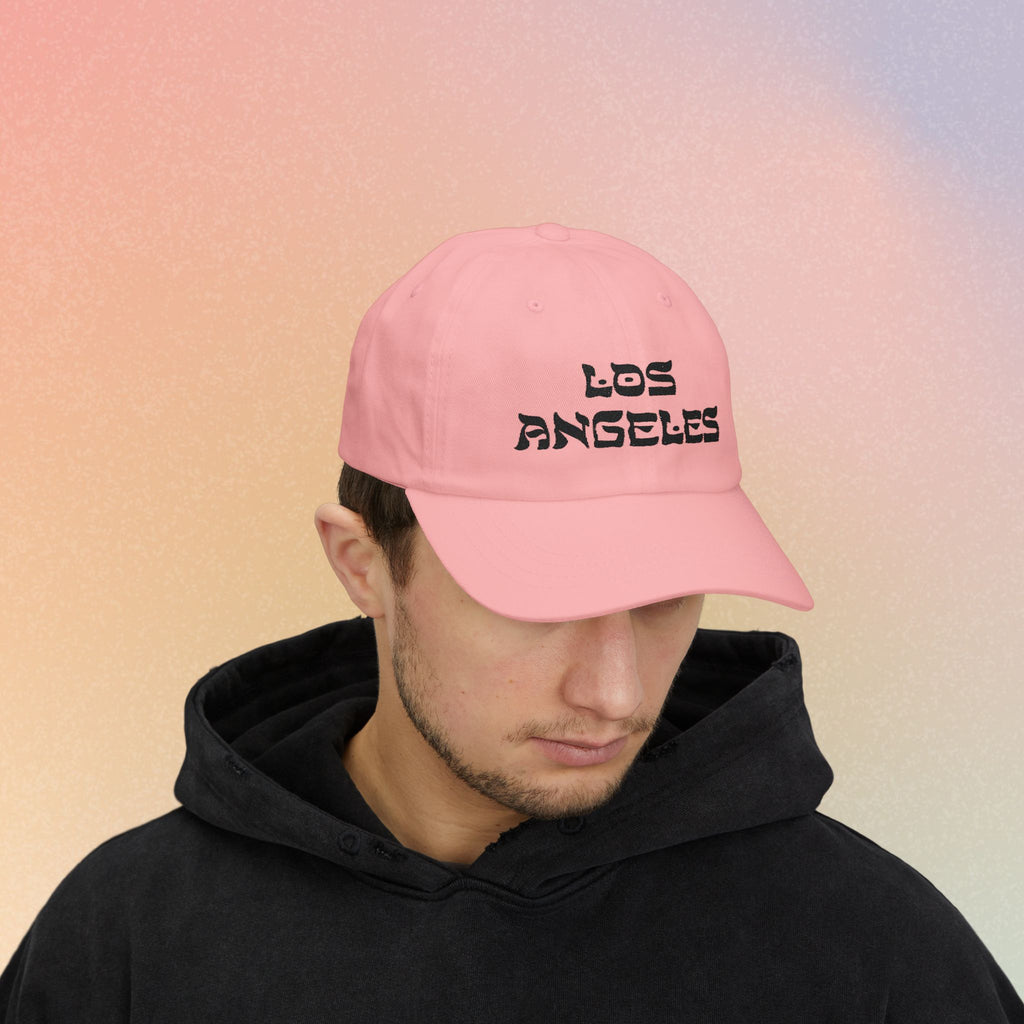Los Angeles Hebrew Style Font Baseball Cap | LA Jewish Pride (Dark Colors)