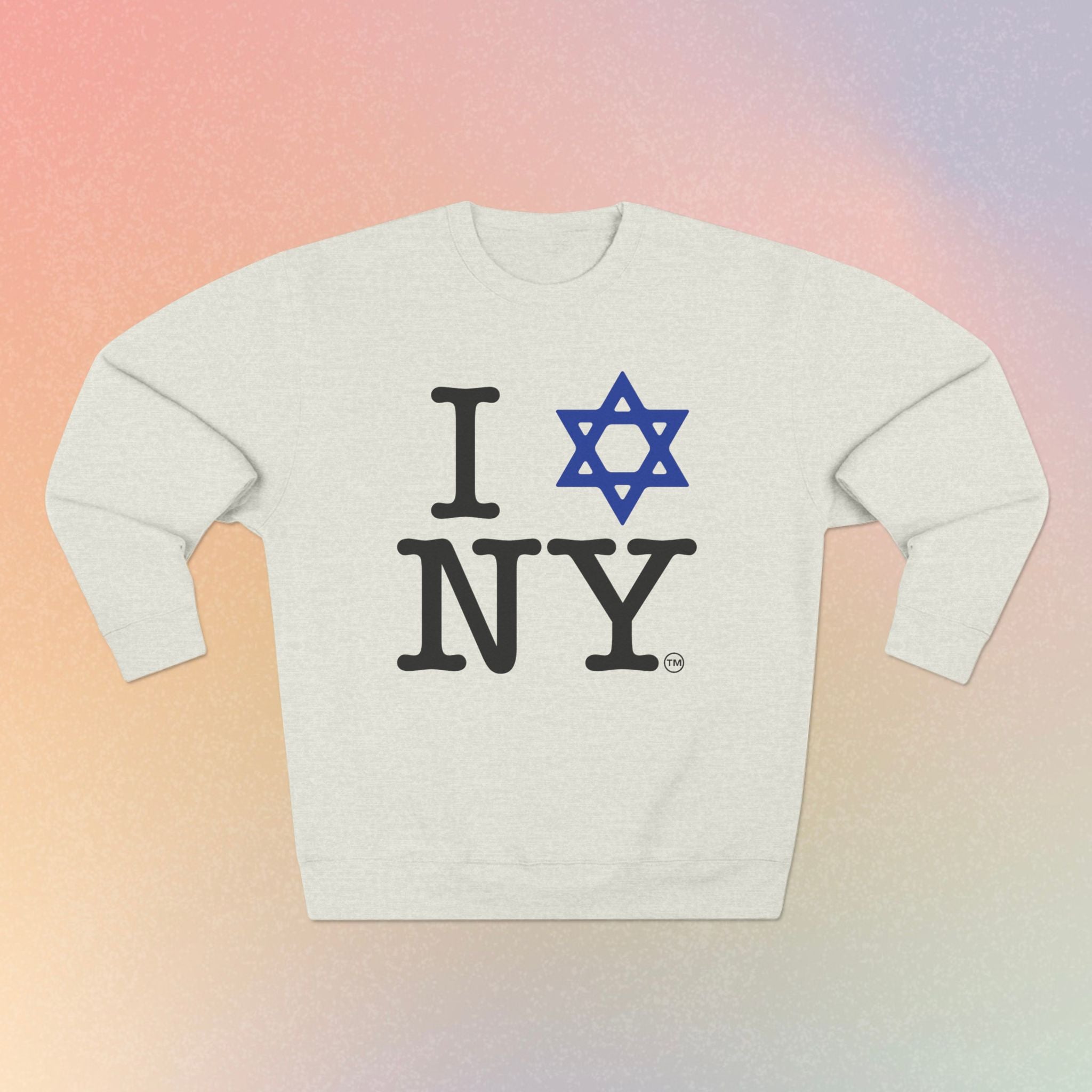 I Love Jewish Star NY Sweatshirt | Jewish New York Pride Crewneck