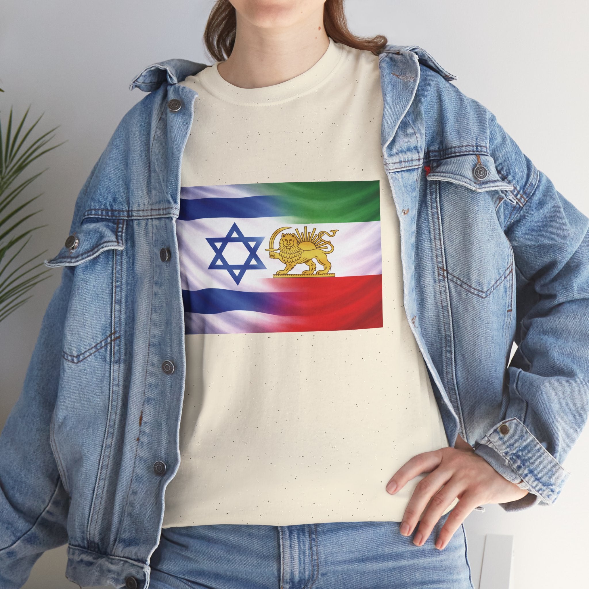 Israeli Persian Lion Flag T Shirt - Israel Persian Jewish Pride Tee