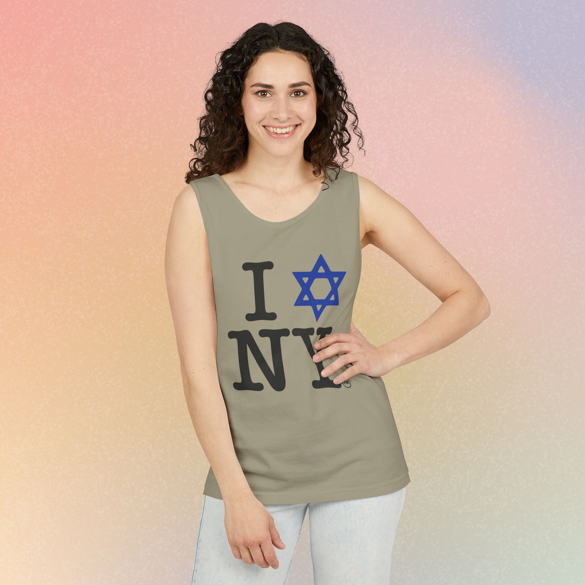 I Love NY Jewish Star Tank Top — Jewish NYC Pride Israel Love Sleeveless Tee