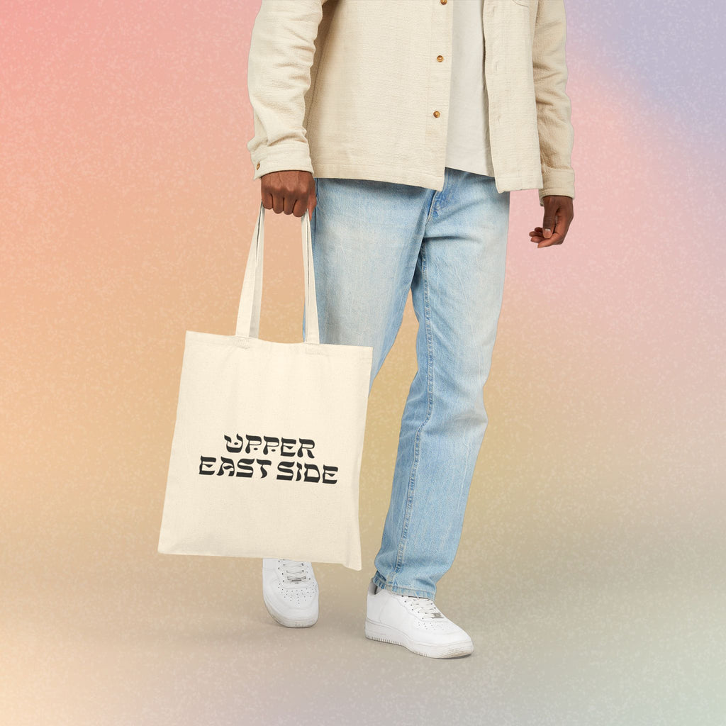 Florida Hebrew Style Font Cotton Canvas Tote Bag - FL Jewish Pride