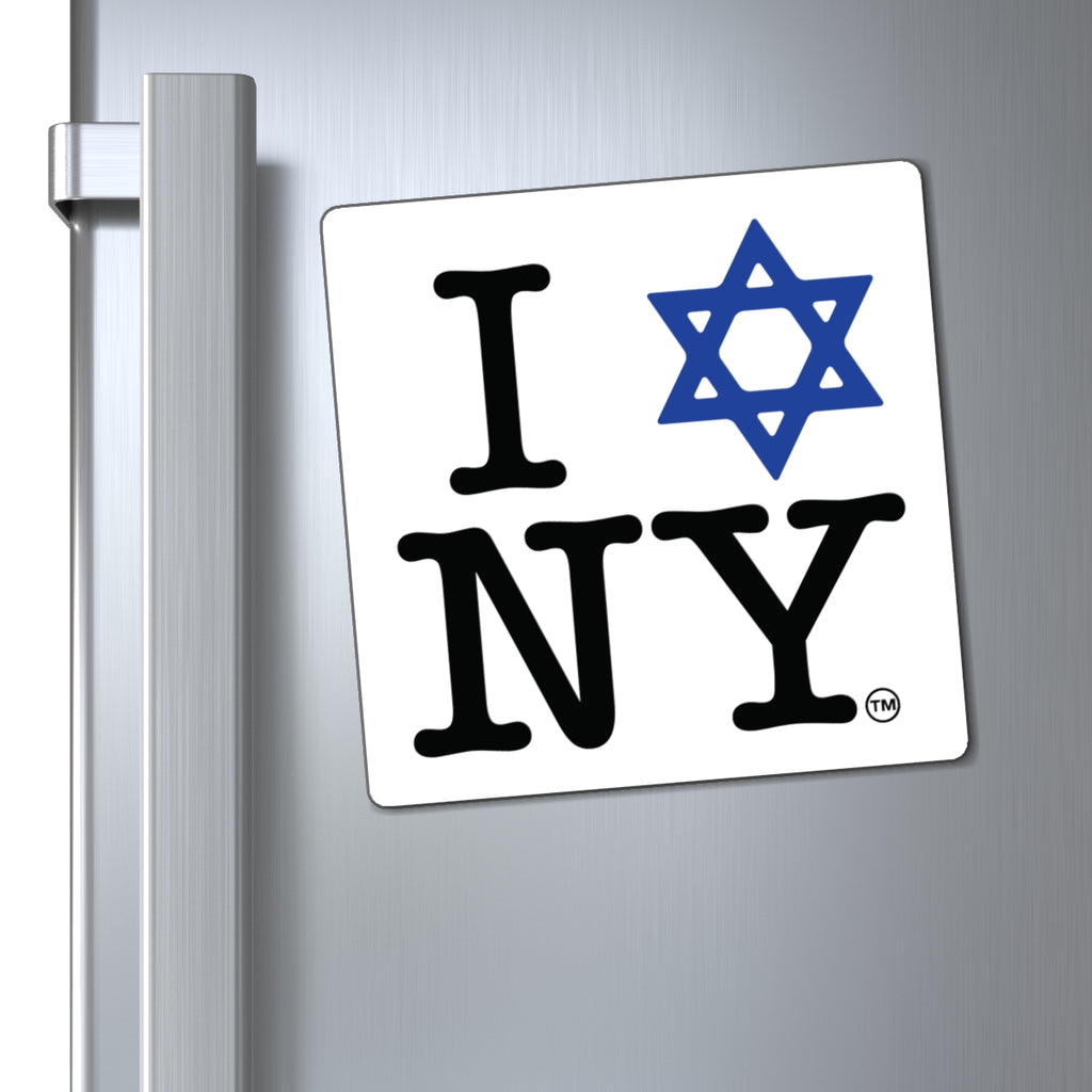 I Love NY Jewish Star Magnet — Jewish New York Souvenir Fridge Magnet (3 Sizes)