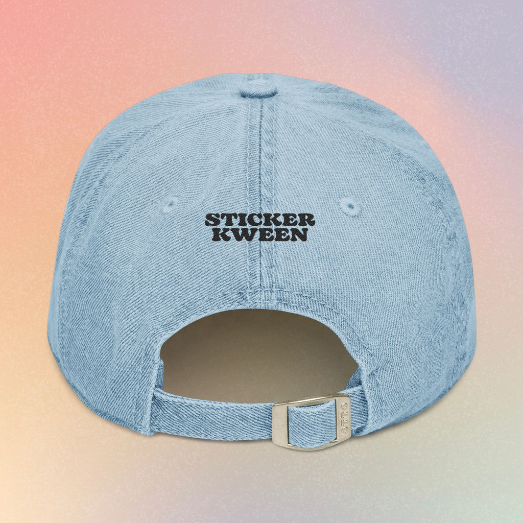 Embroidered 'Nice Jewish Girl' Denim Hat — Casual Baseball Cap for Jewish Pride & Everyday Wear