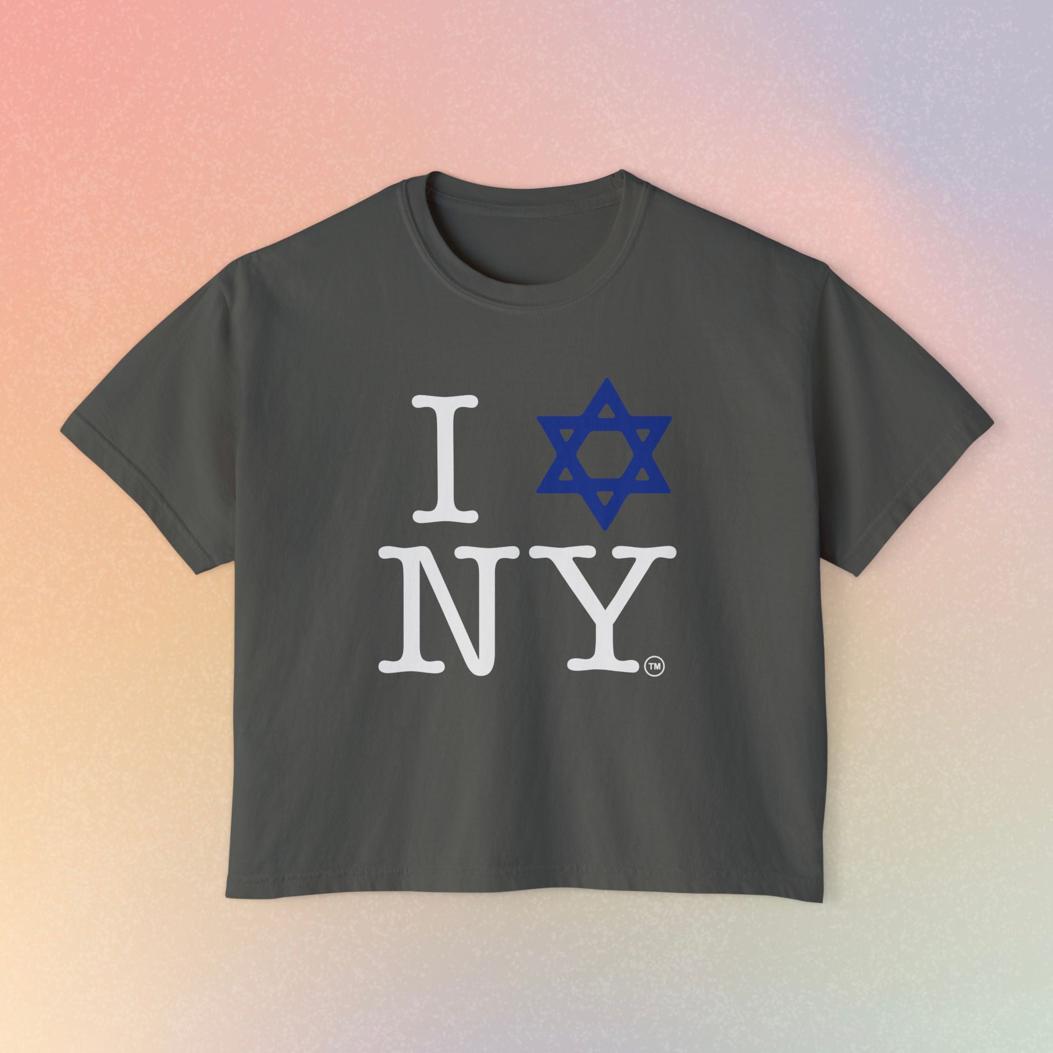 I Love NY Jewish Star Women's Boxy Tee — Jewish New York Pride T‑Shirt