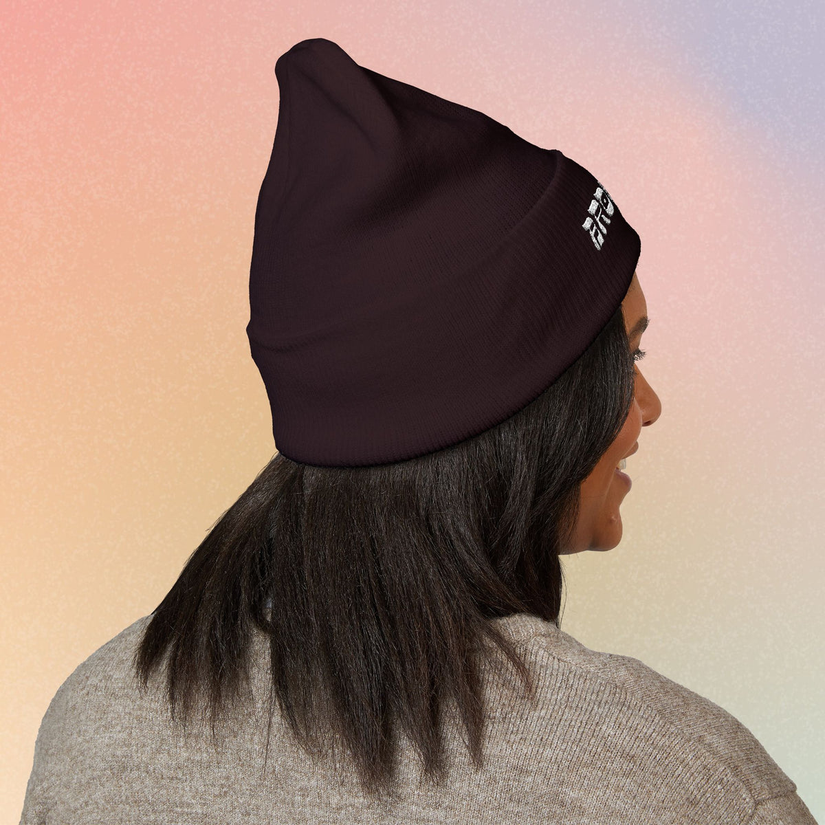 Brooklyn Hebrew Style Font Classic Cuffed Beanie (Embroidery)