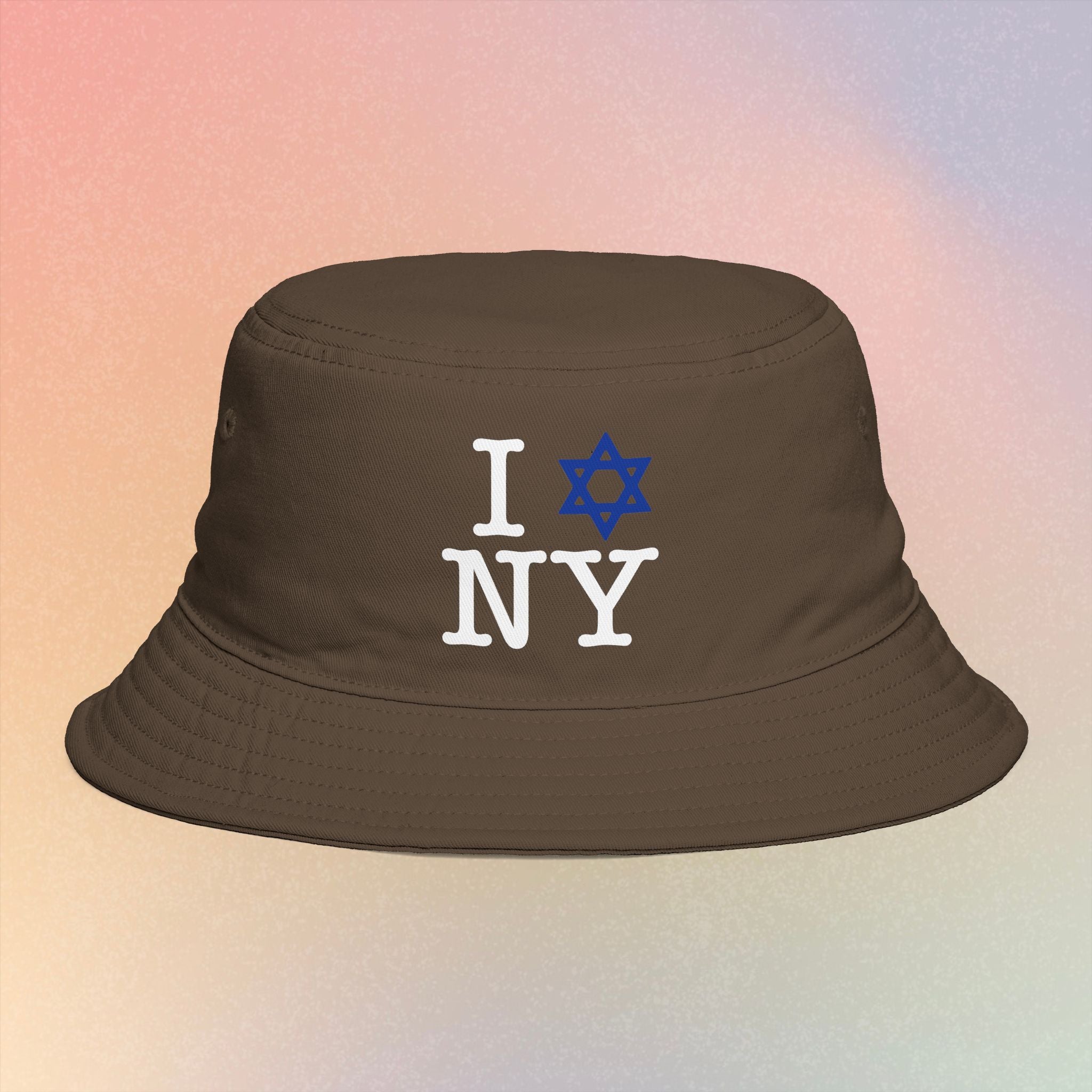 I Love NY Jewish Star Bucket Hat - Jewish New York Pride Bucket Hat