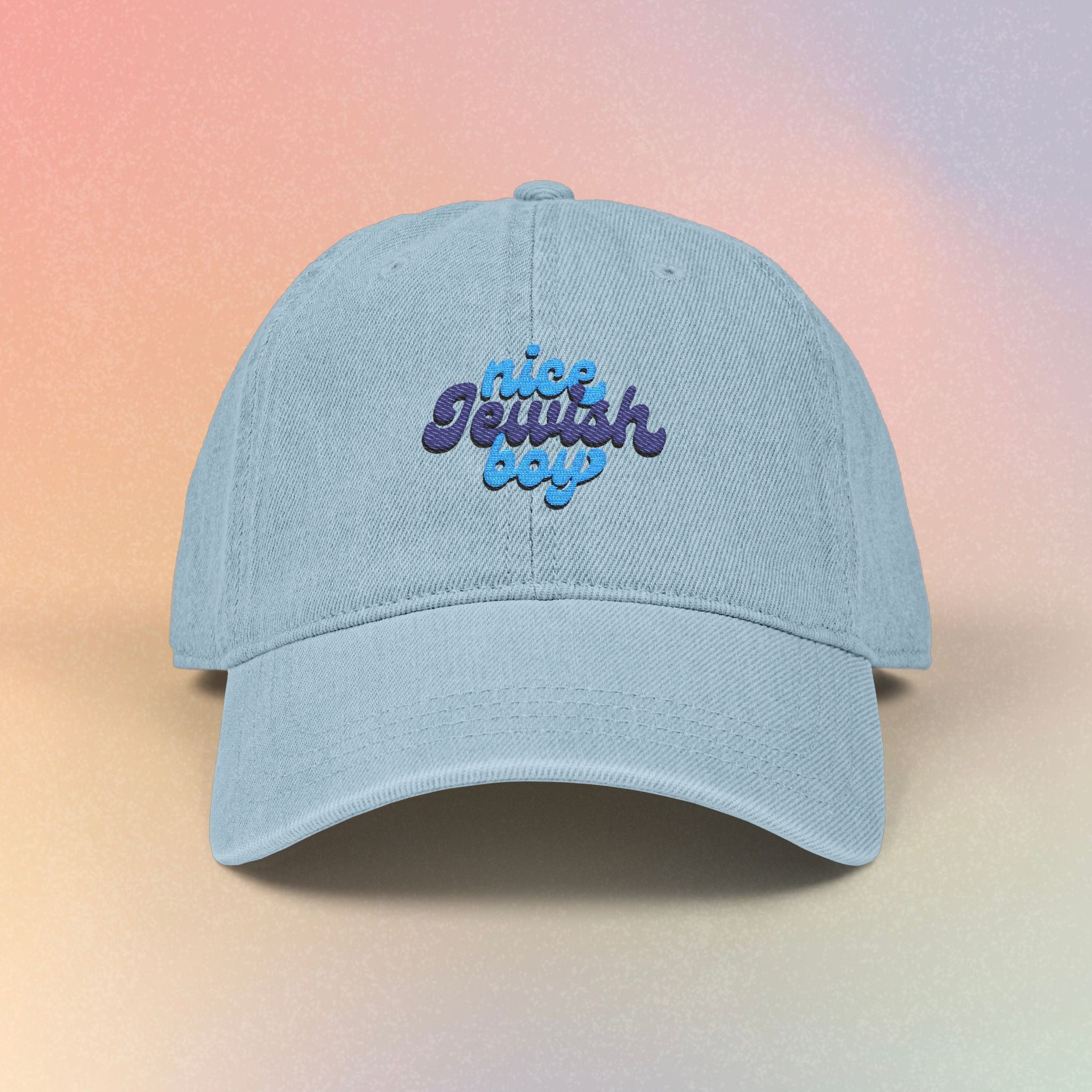 Nice Jewish Boy Embroidered Denim Baseball Hat