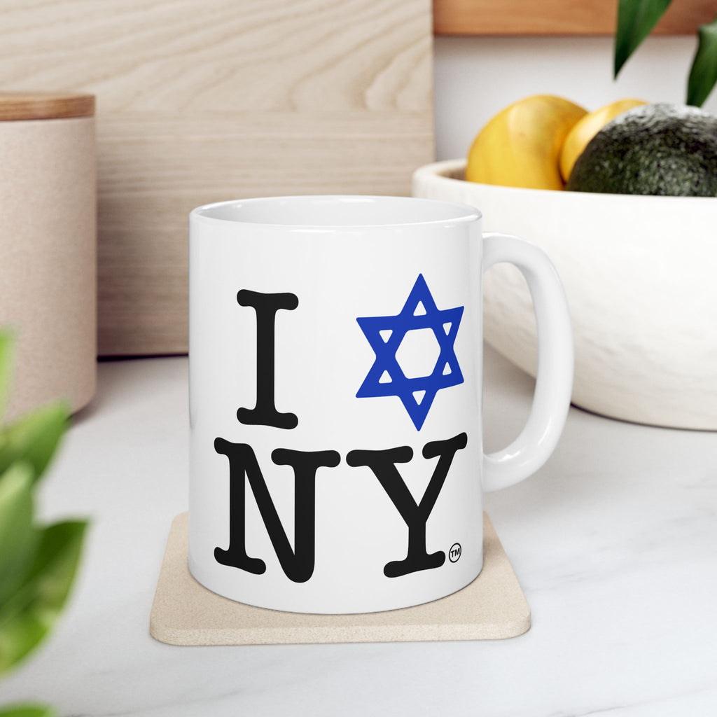 I Star of David NY Mug | Jewish New York Ceramic Mug