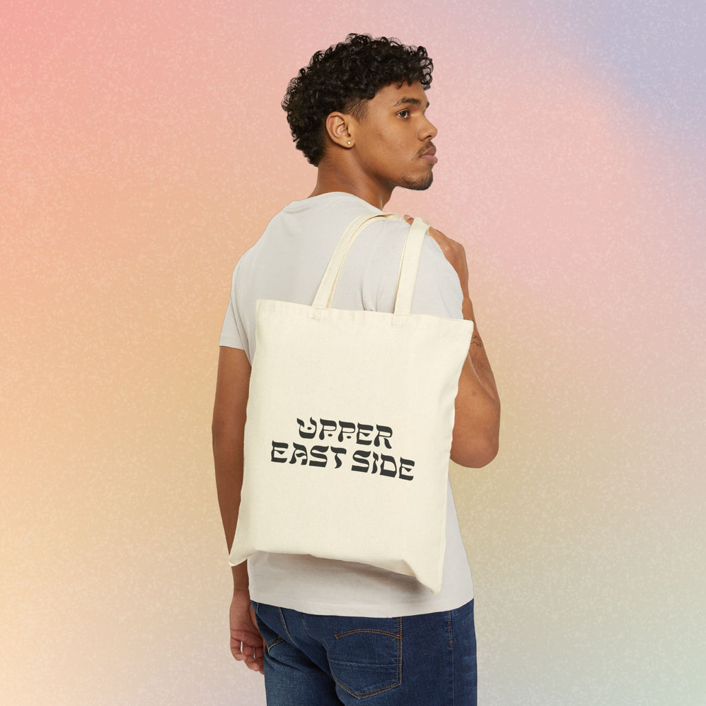 Florida Hebrew Style Font Cotton Canvas Tote Bag - FL Jewish Pride