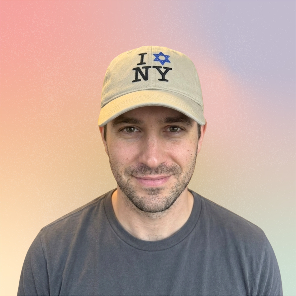 I Love NY Jewish Star Embroidered Baseball Cap | New York Jewish Pride