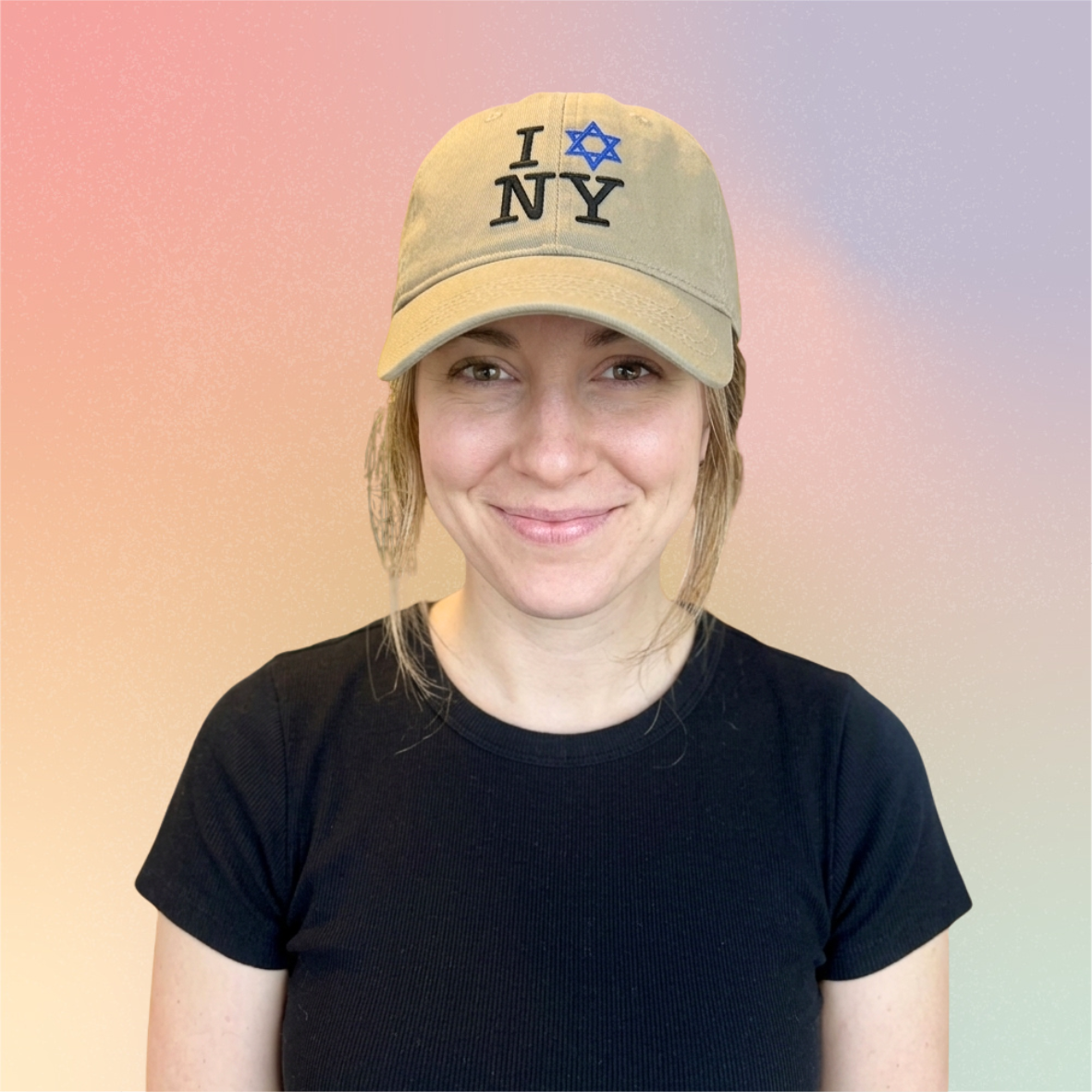 I Love NY Jewish Star Embroidered Baseball Cap | New York Jewish Pride