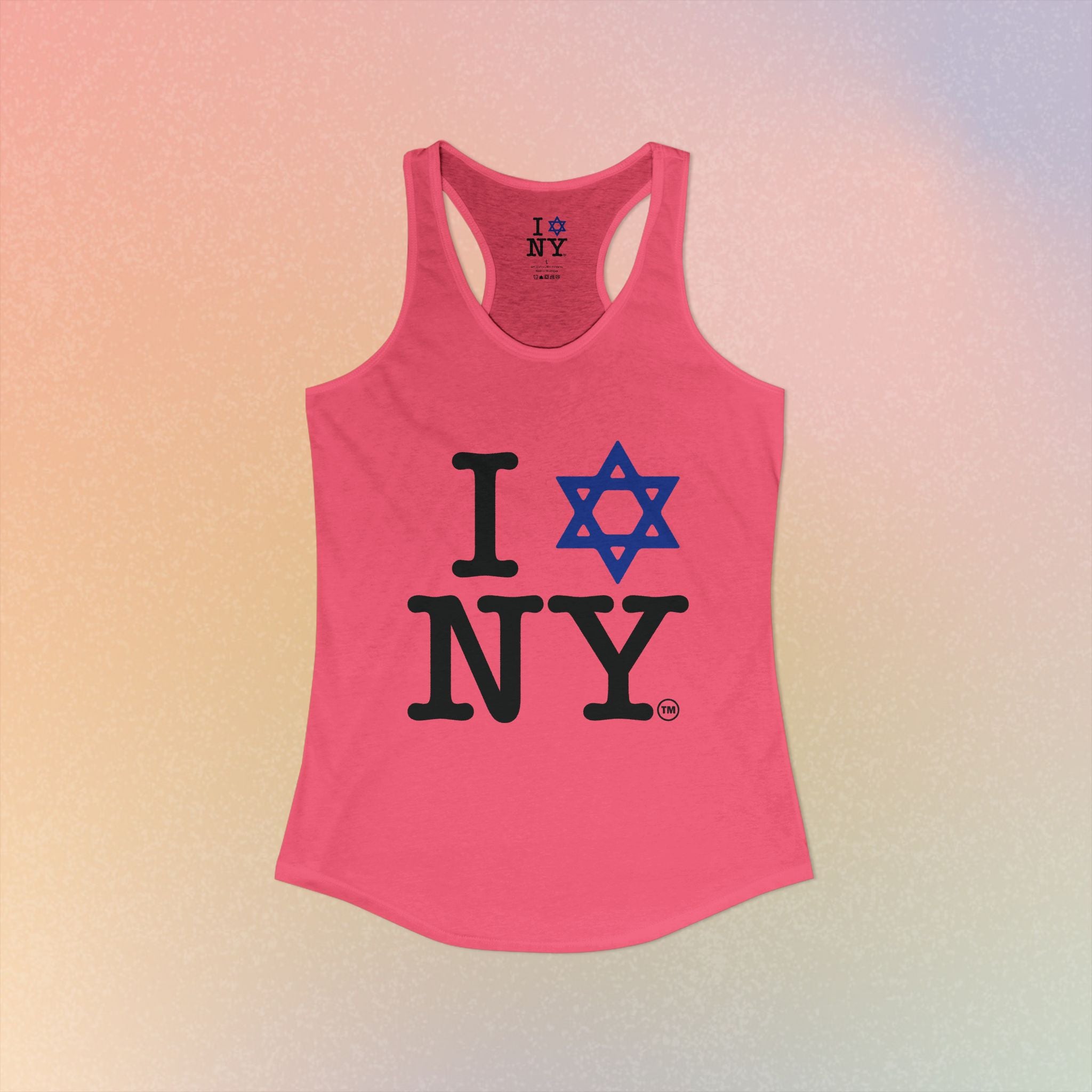 I Jewish Star Love NY Women's Racerback Tanktop