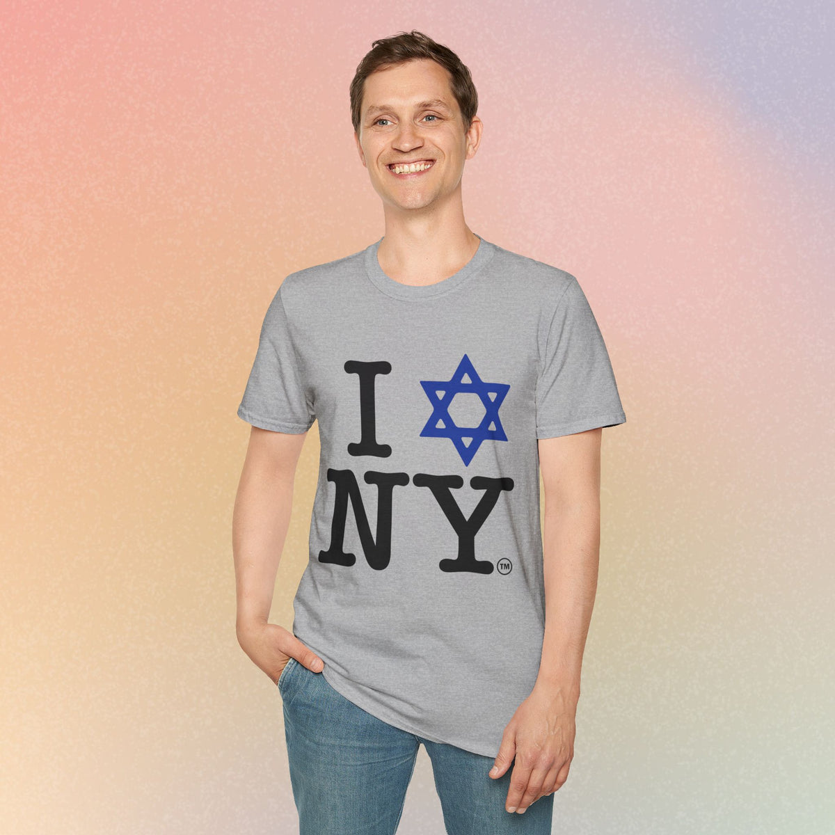 I Love NY Jewish Star Unisex Softstyle T-Shirt