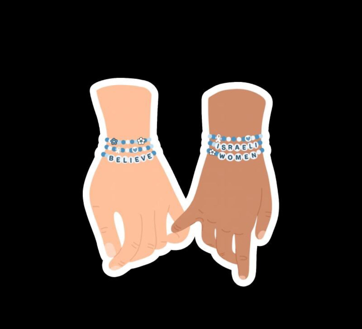 Believe Israeli Women Friendship Bracelet Sticker