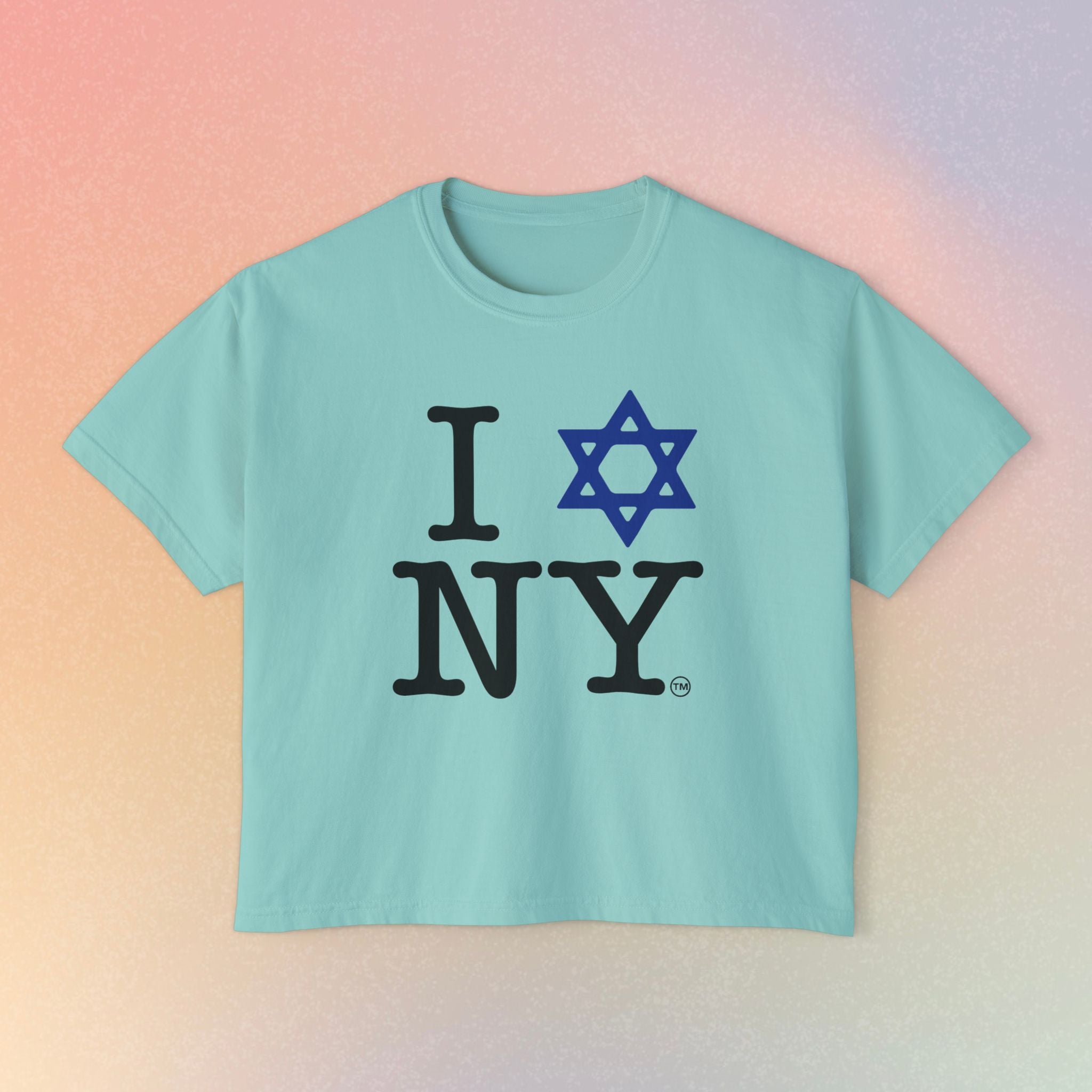 I Love NY Jewish Star Women's Boxy Tee — Jewish New York Pride T‑Shirt