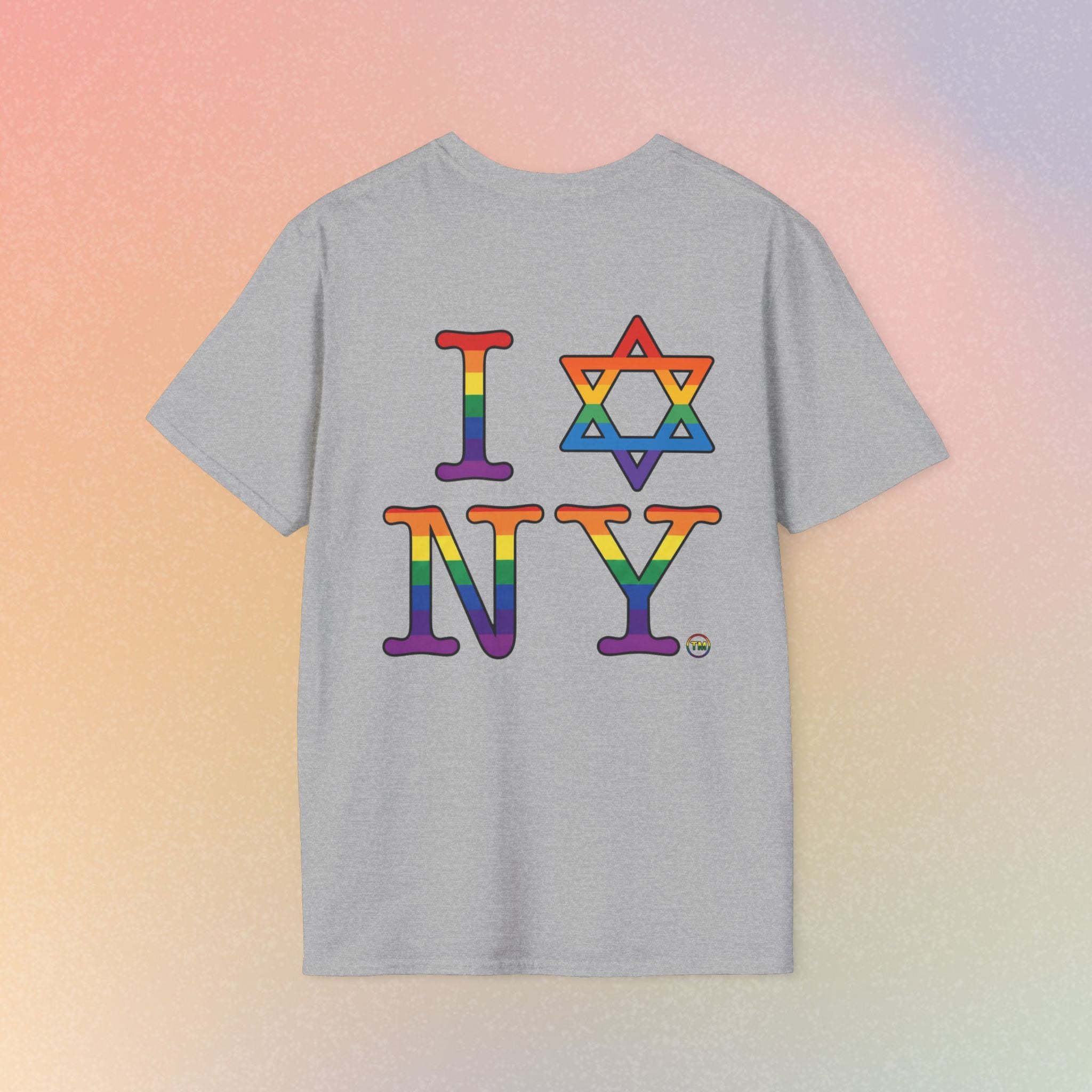 I Love NY Jewish Star LGBTQ Pride Unisex Softstyle T-Shirt