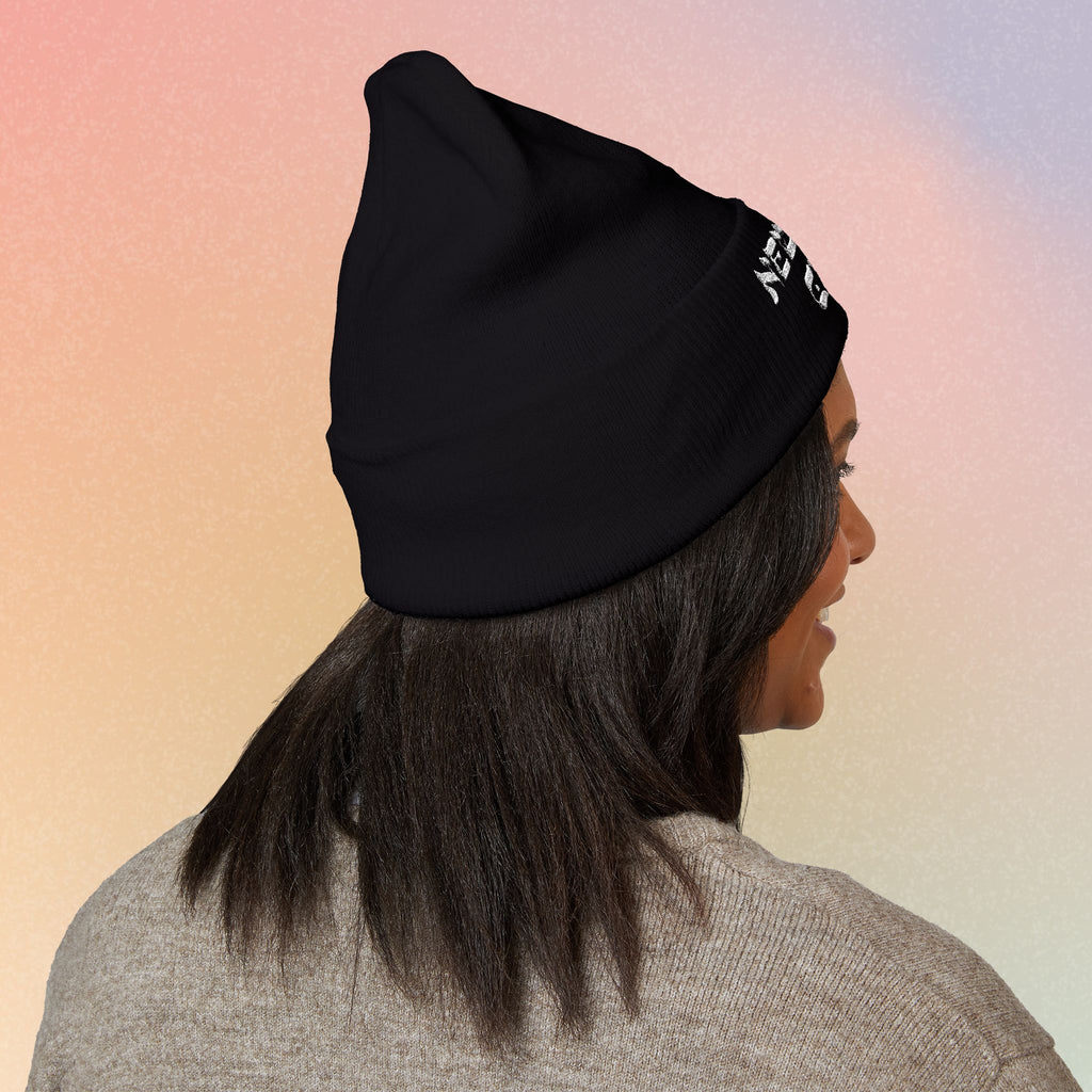 New York City Hebrew Style Font Classic Cuffed Beanie (Embroidery)