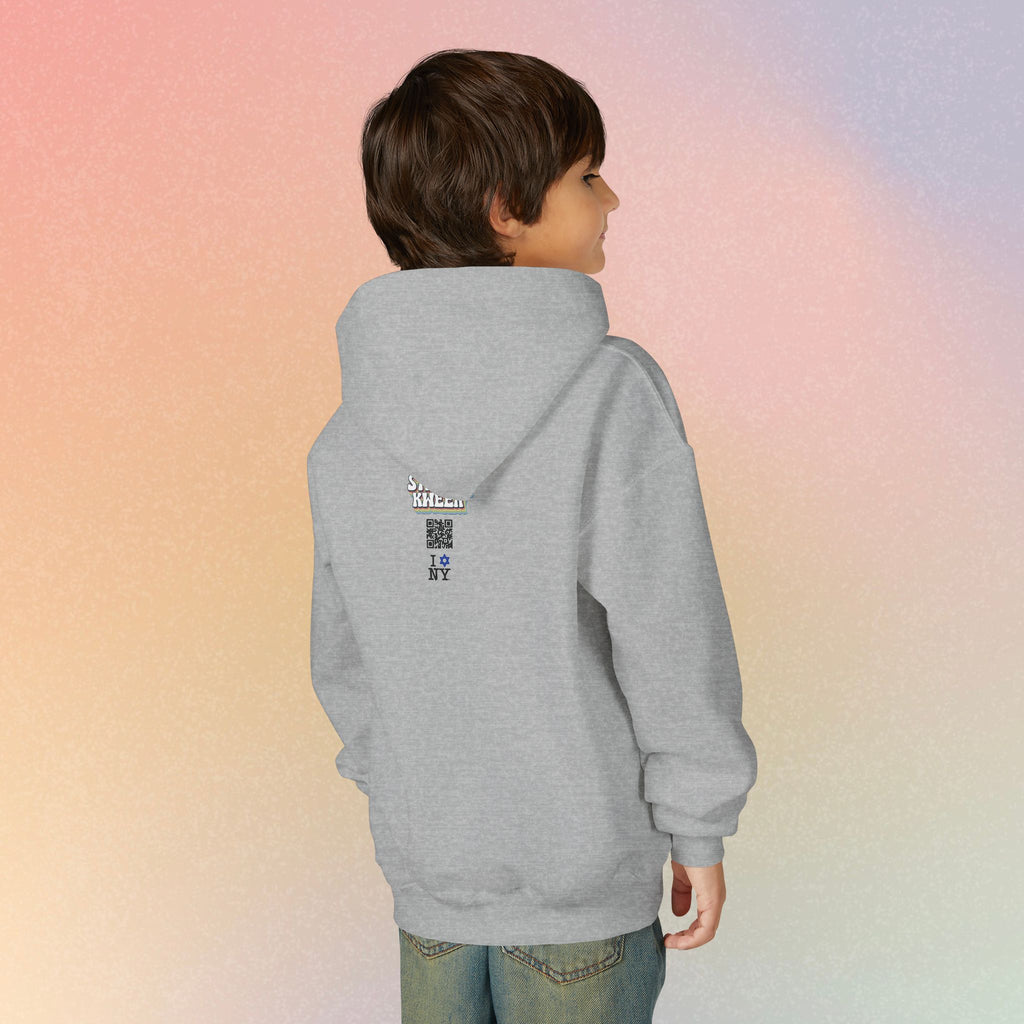 Youth Size I Love NY Jewish Star Hoodie | Jewish New York Pride Sweatshirt