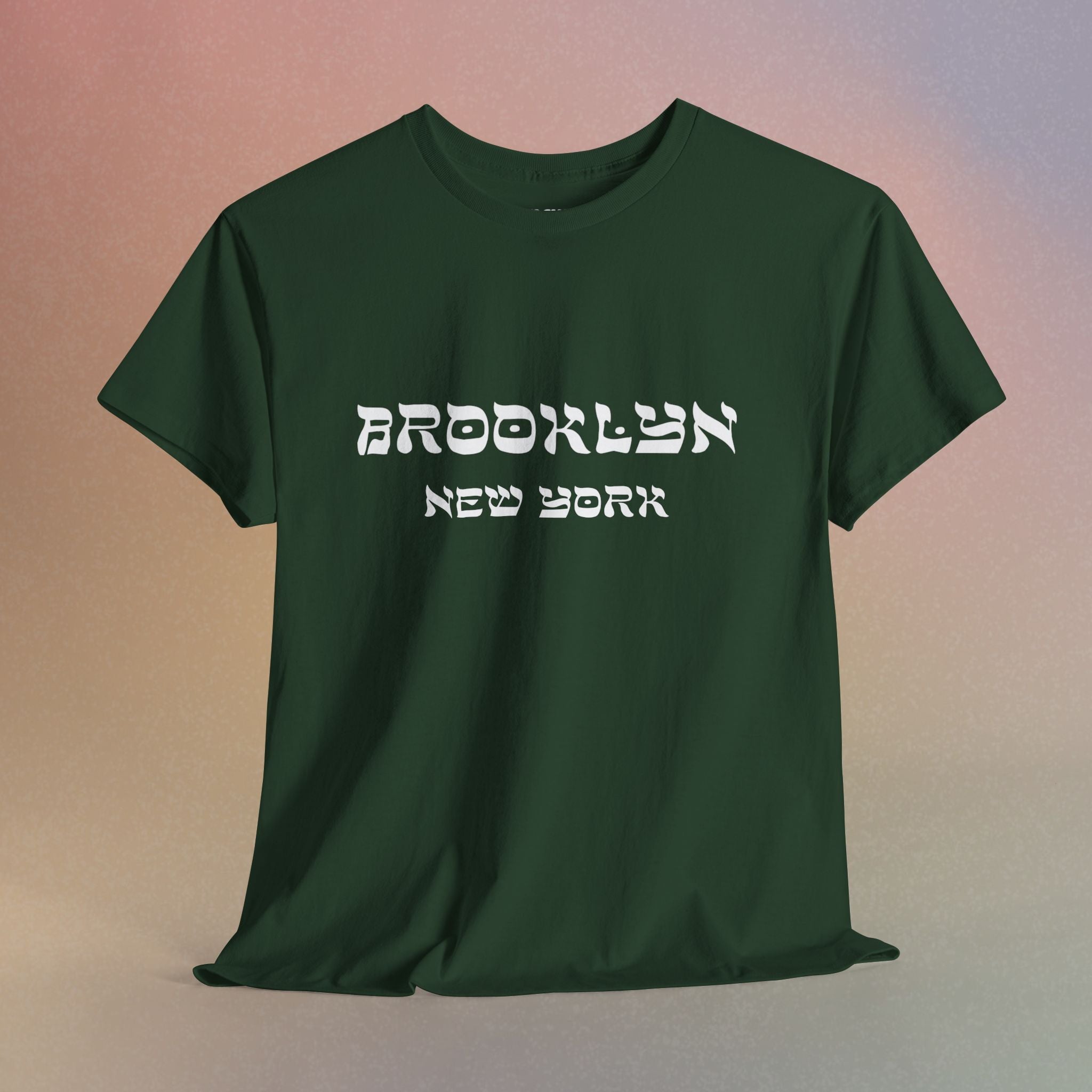 Brooklyn New York Hebrew Script - Unisex Heavy Cotton Tee
