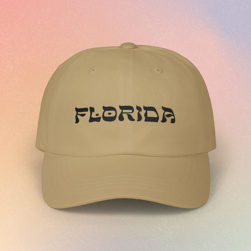 Florida Hebrew Style Font Baseball Hat | Florida Jewish Pride (Light Colors)