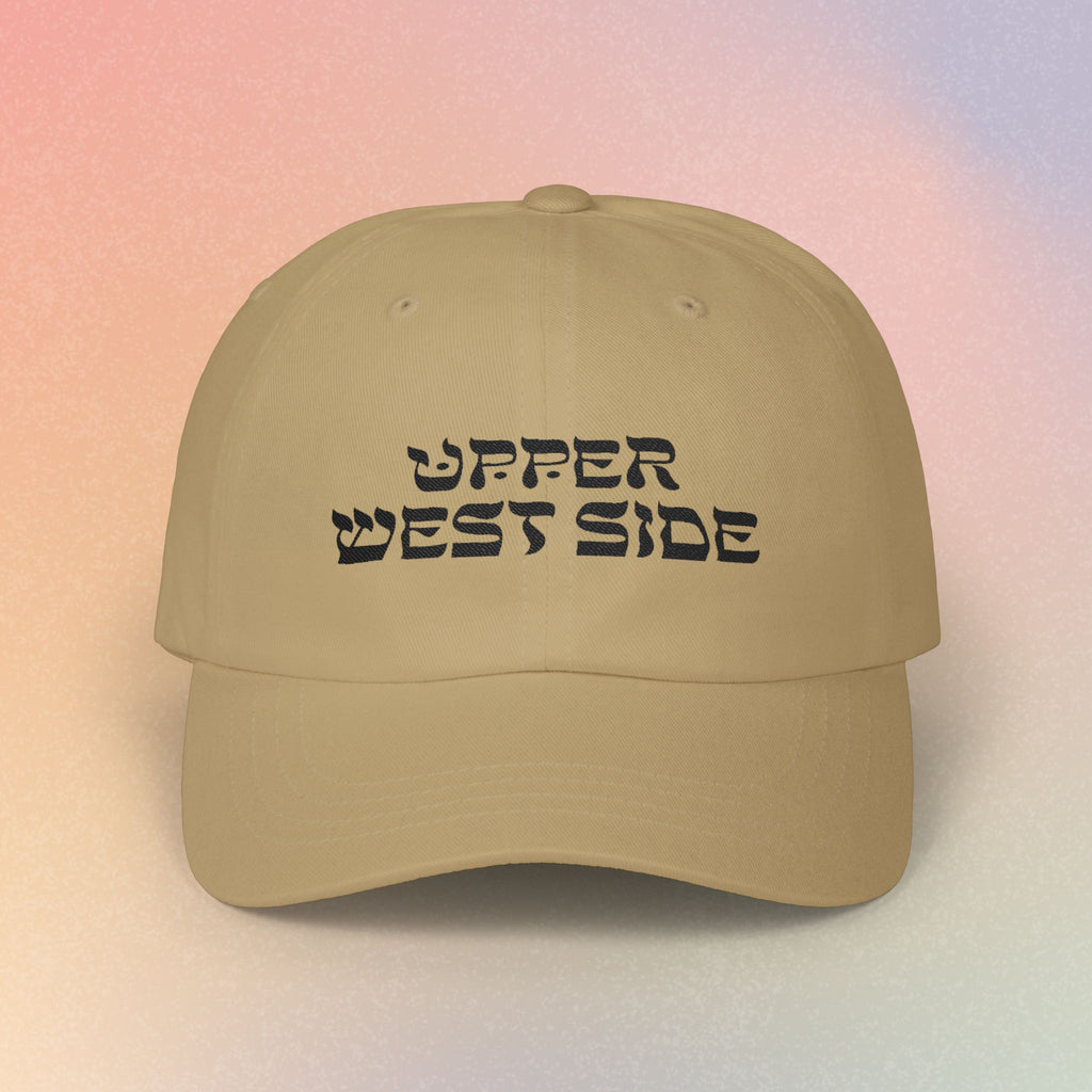 Upper West Side Hebrew Font Baseball Cap | NYC Jewish Pride (Light Colors)