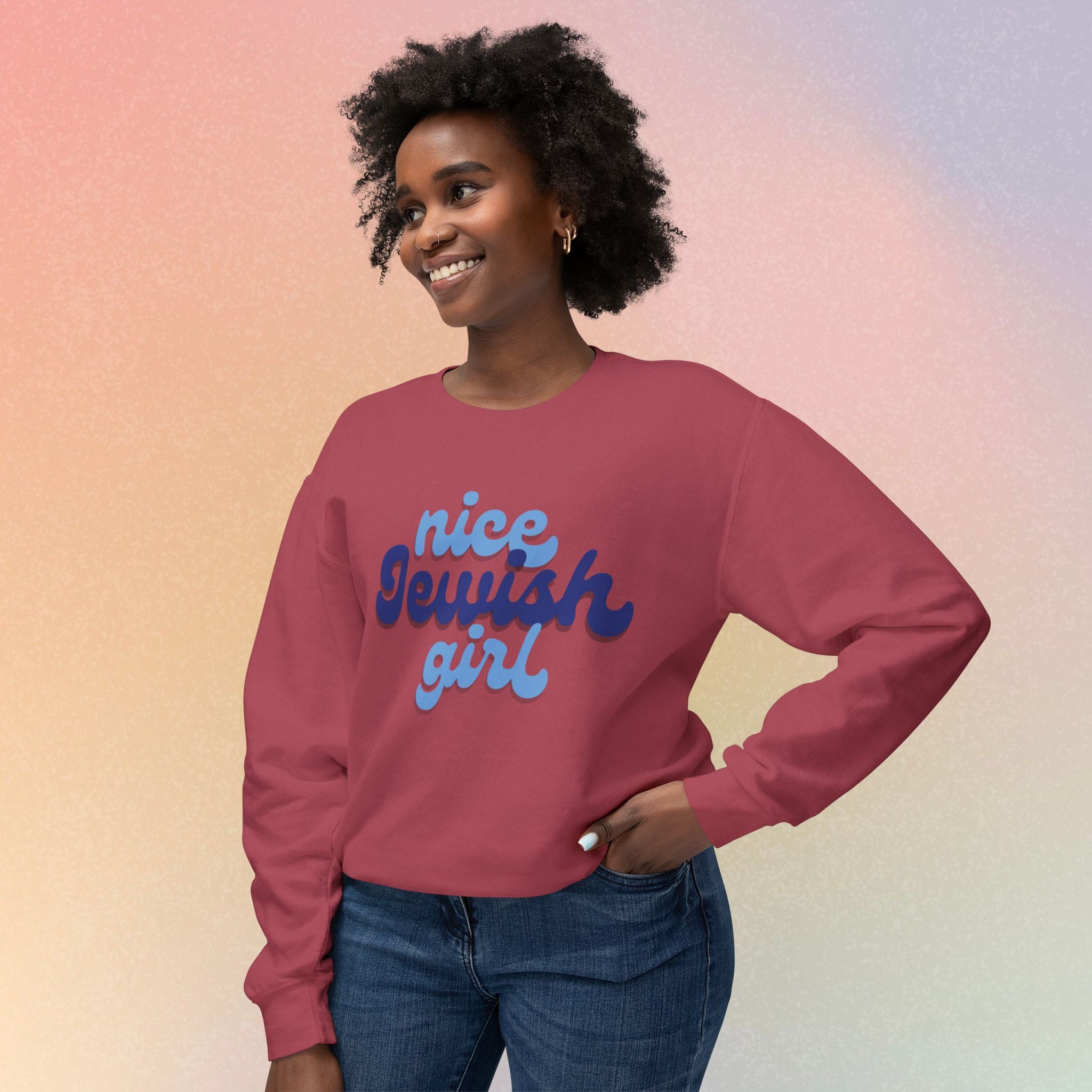 Nice Jewish Girl Sweatshirt | Female Jewish Pride Crewneck