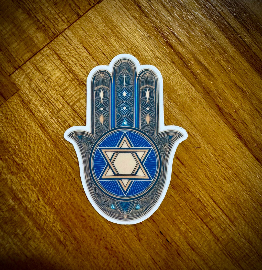 Hamsa Magen David Sticker