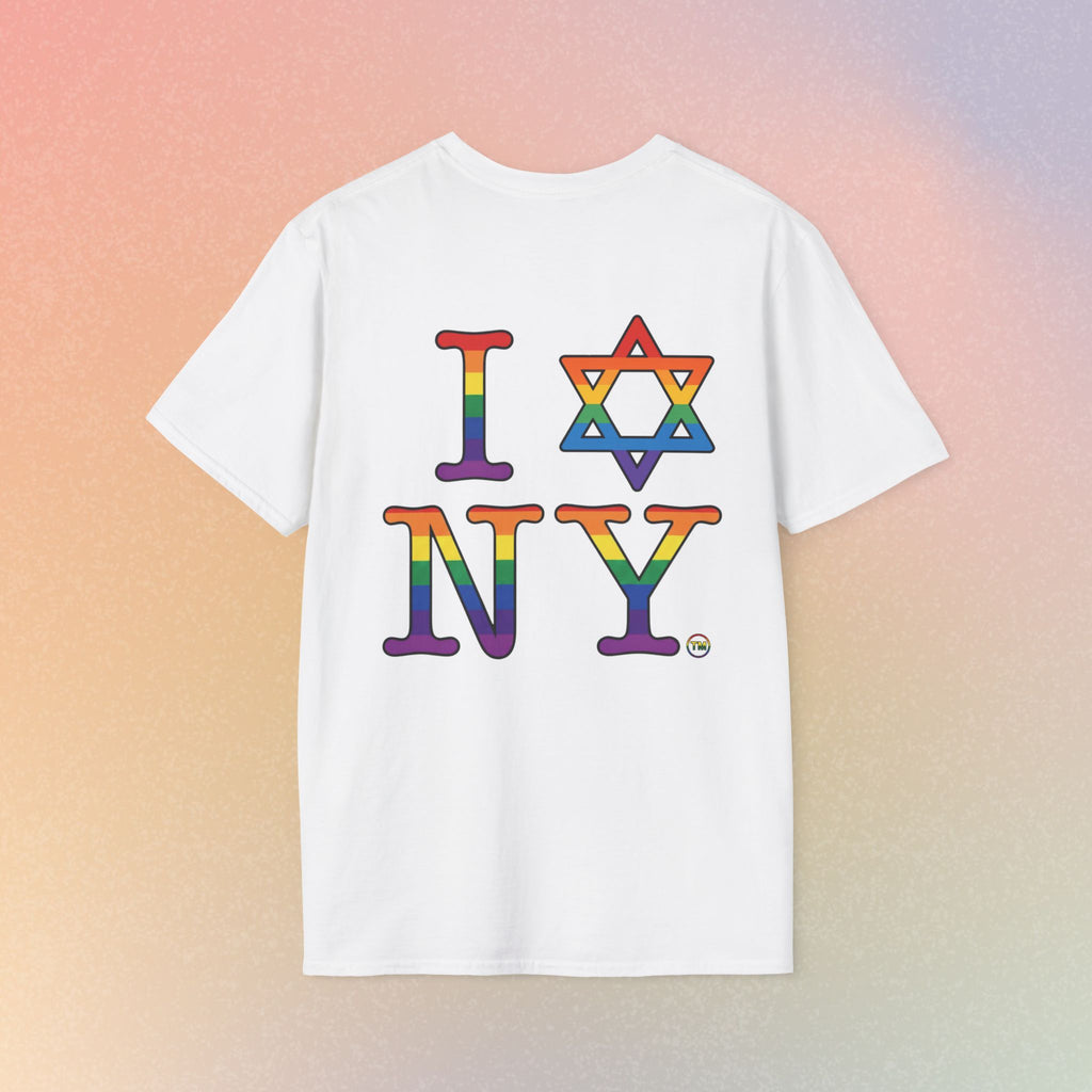 I Love NY Jewish Star LGBTQ Pride Unisex Softstyle T-Shirt
