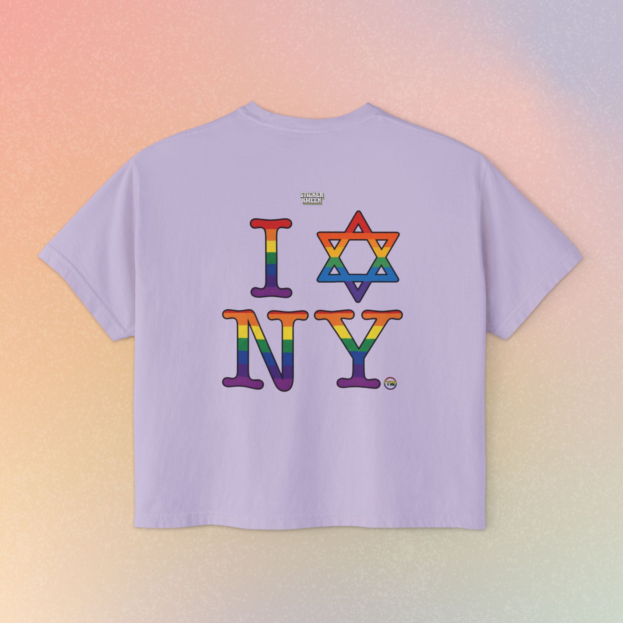 I Love NY Jewish Star LGBTQ Jewish Pride Women's Boxy Tee