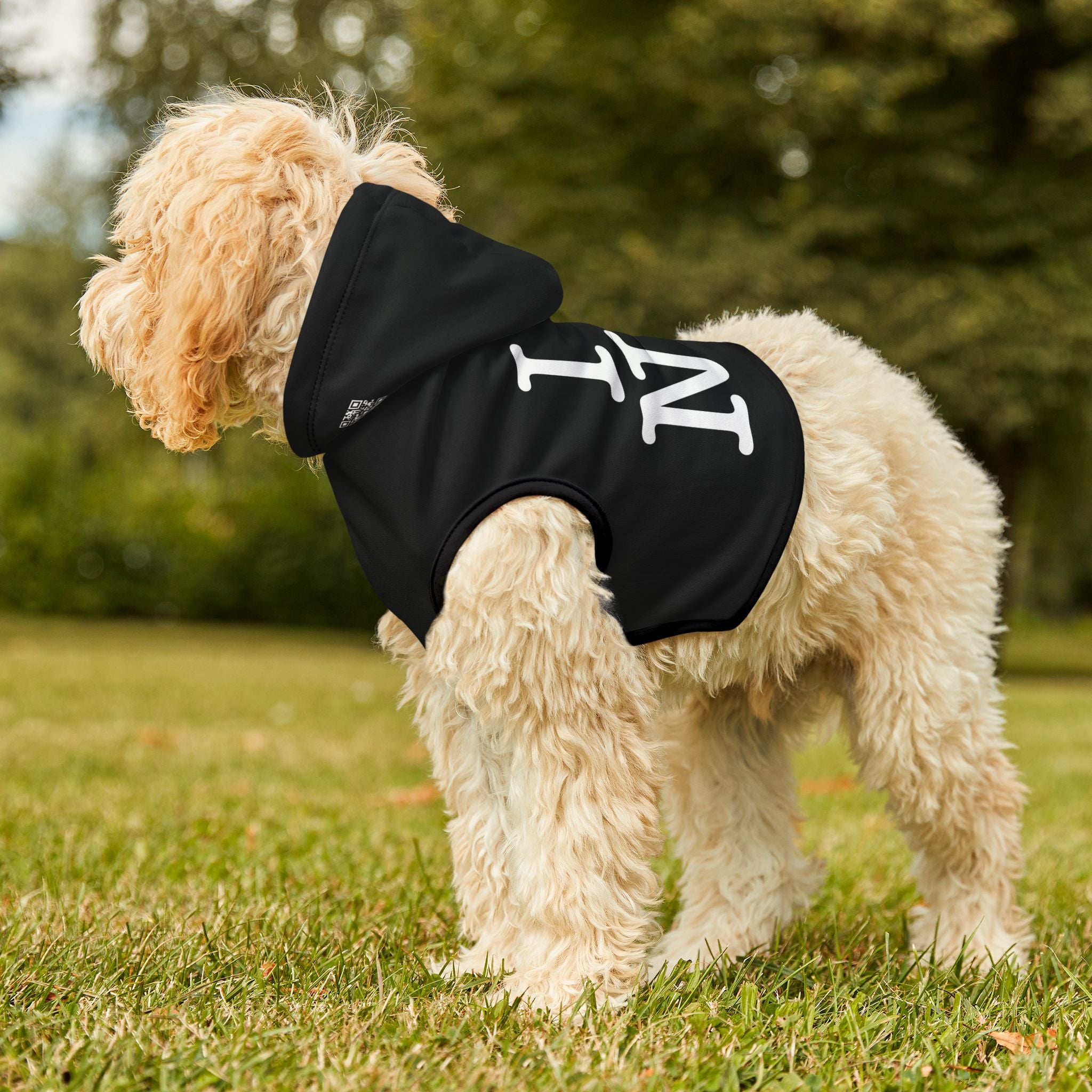 I Love NY Jewish Star (BLACK) Pet Hoodie | Jewish Pride Dog Hoodie