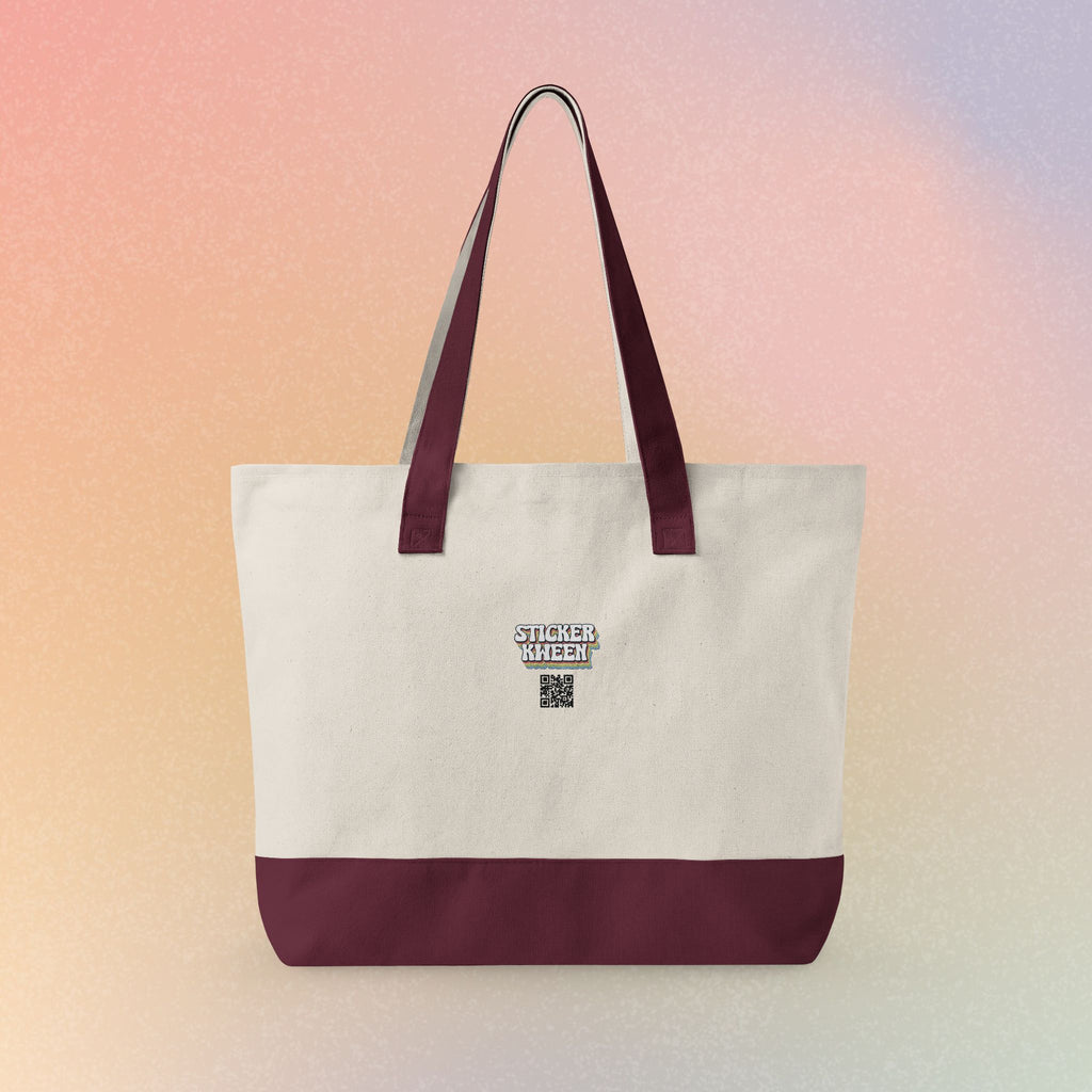 I Love NY Jewish Star Zippered Canvas Tote